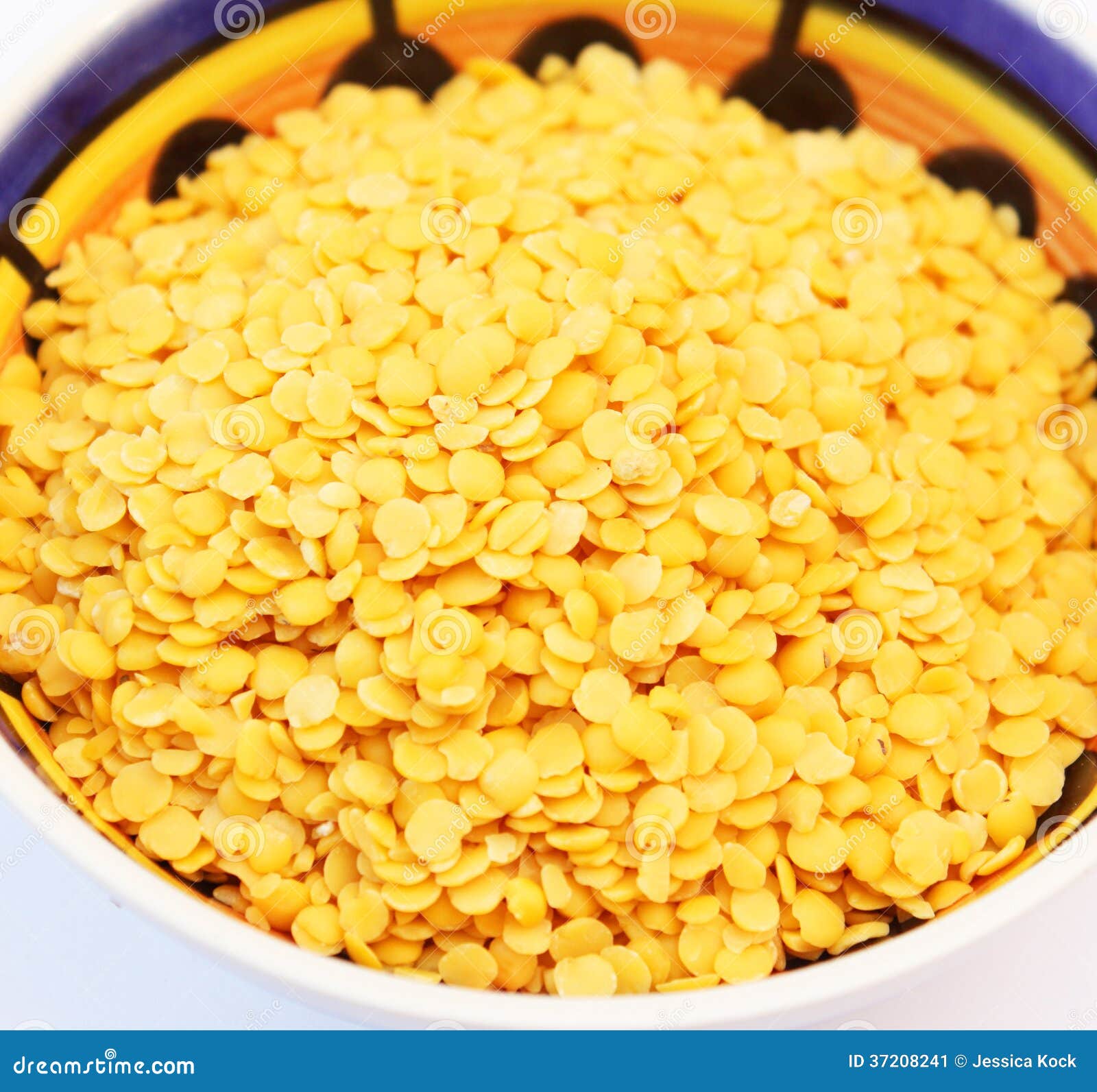 Yellow lentils stock image. Image of healthy, dinner 37208241