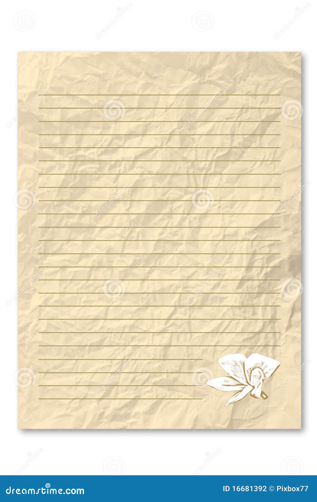 Yellow Letter Paper On White Background Stock Photo Image 16681392