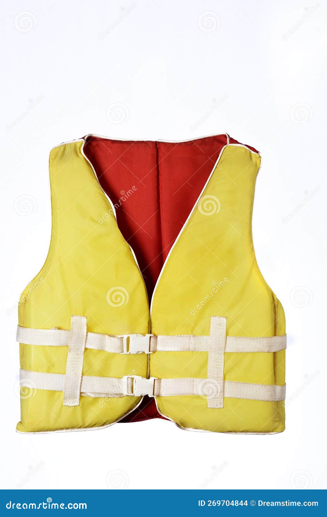 Yellow Life Jacket Safety Equipment Drowning Shipwreck Water Buoy Stock ...