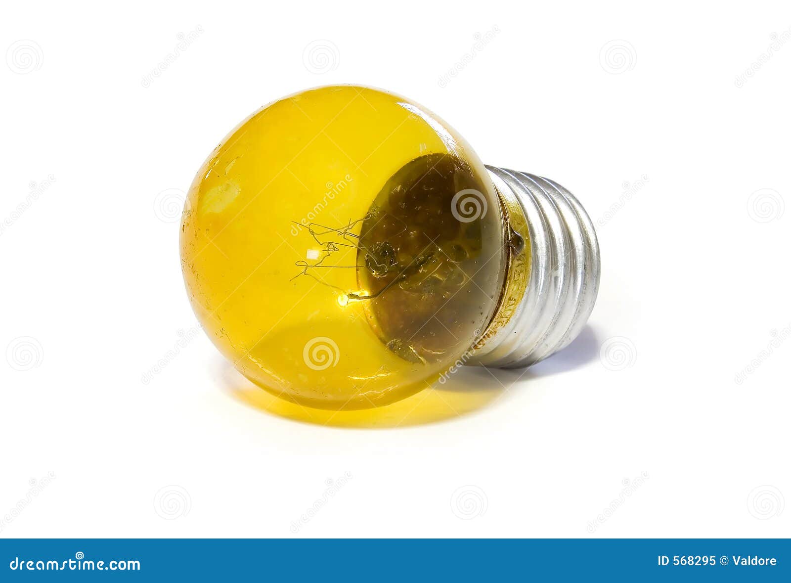 Yellow light bulb stock image. Image of electric, aged 568295