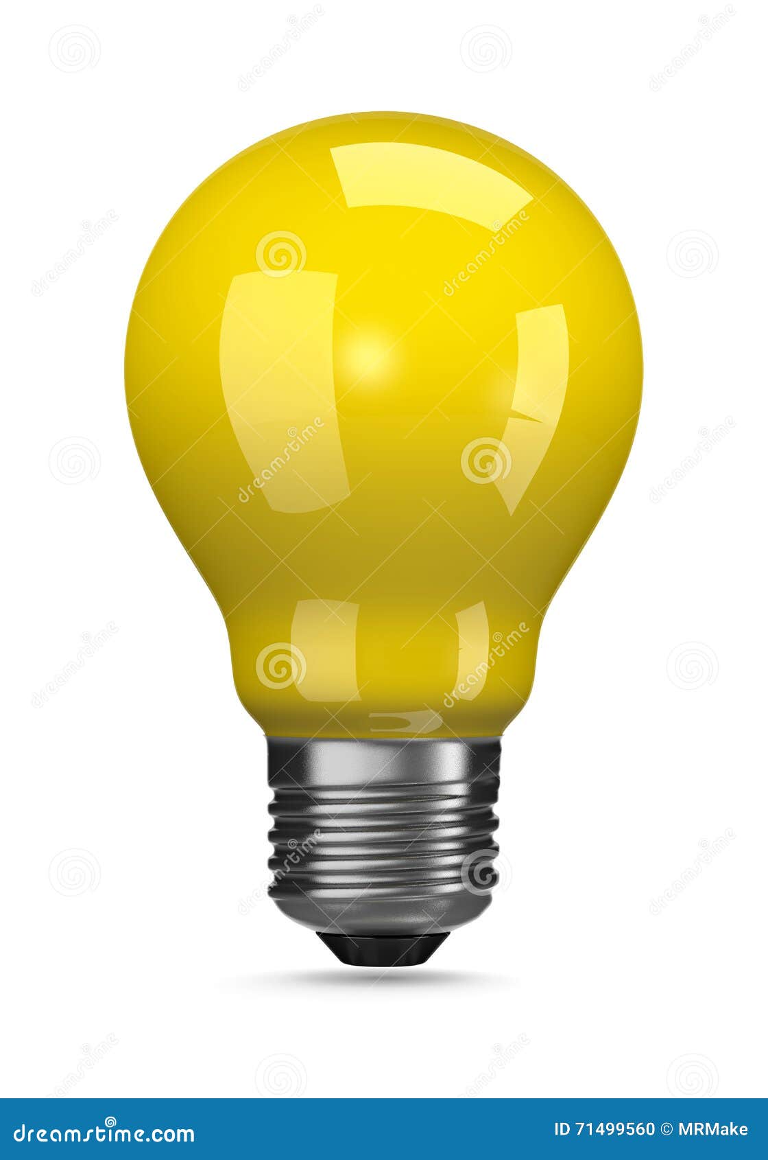 Yellow Light Bulb stock illustration. Illustration of electric 71499560