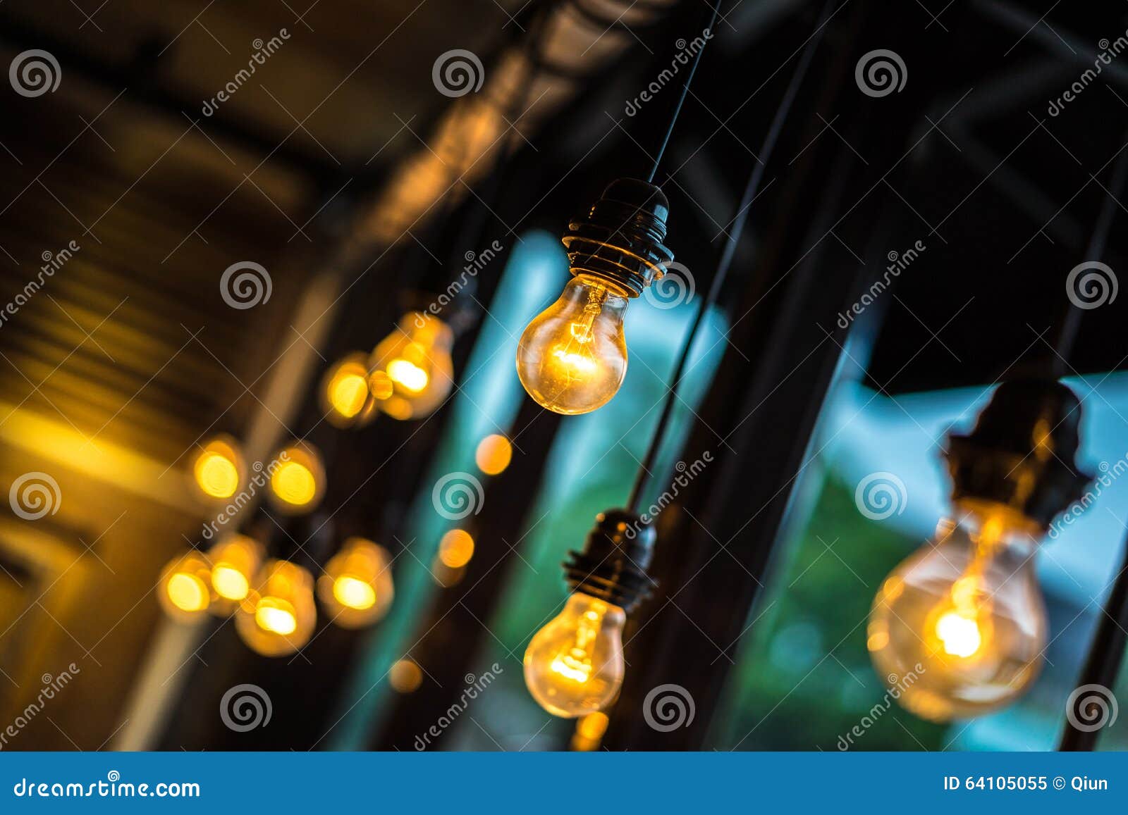 Yellow Light Bulbs stock image. Image of antique, yellow 64105055