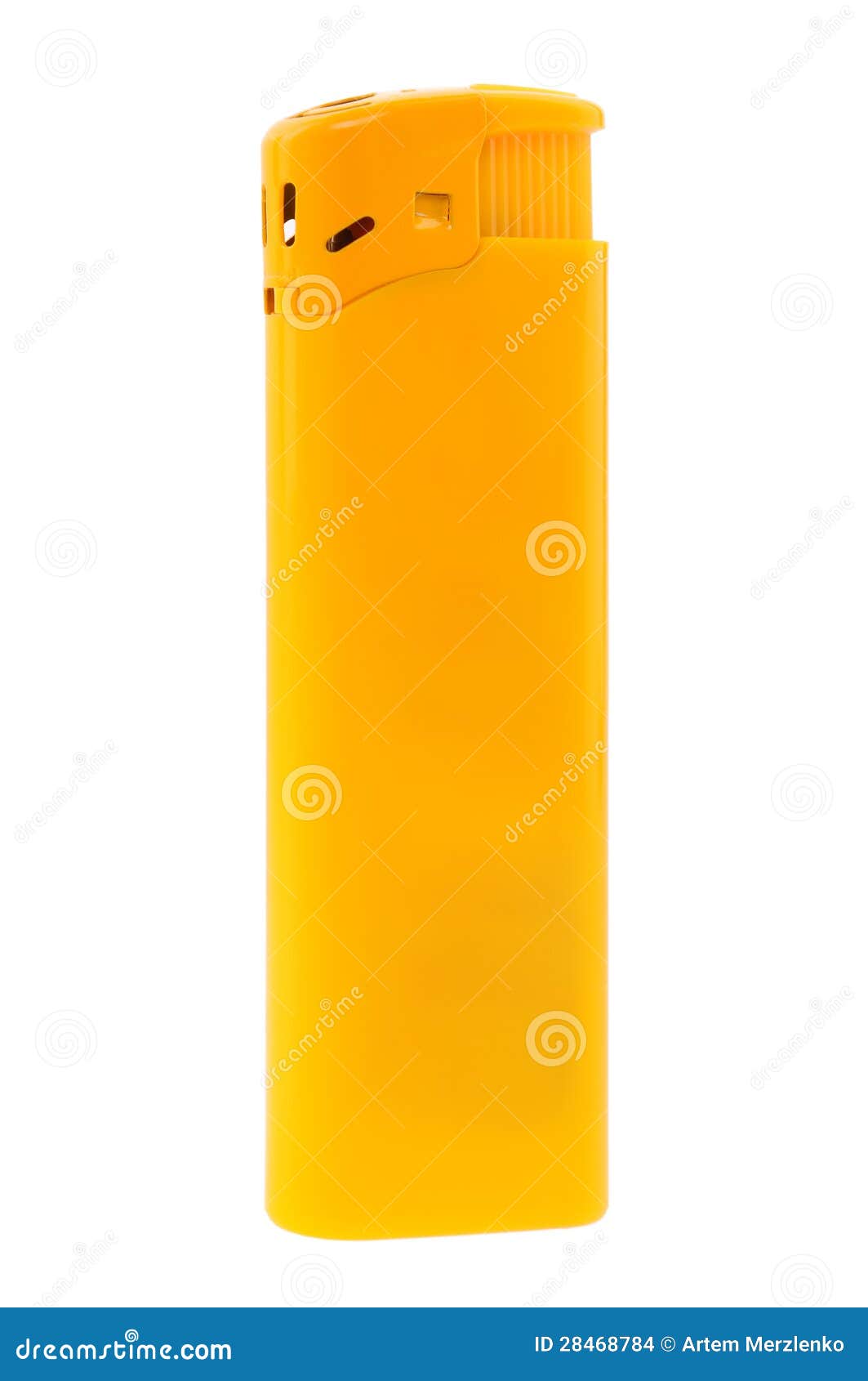 Yellow Lighter Isolated on White Background Stock Photo Image of