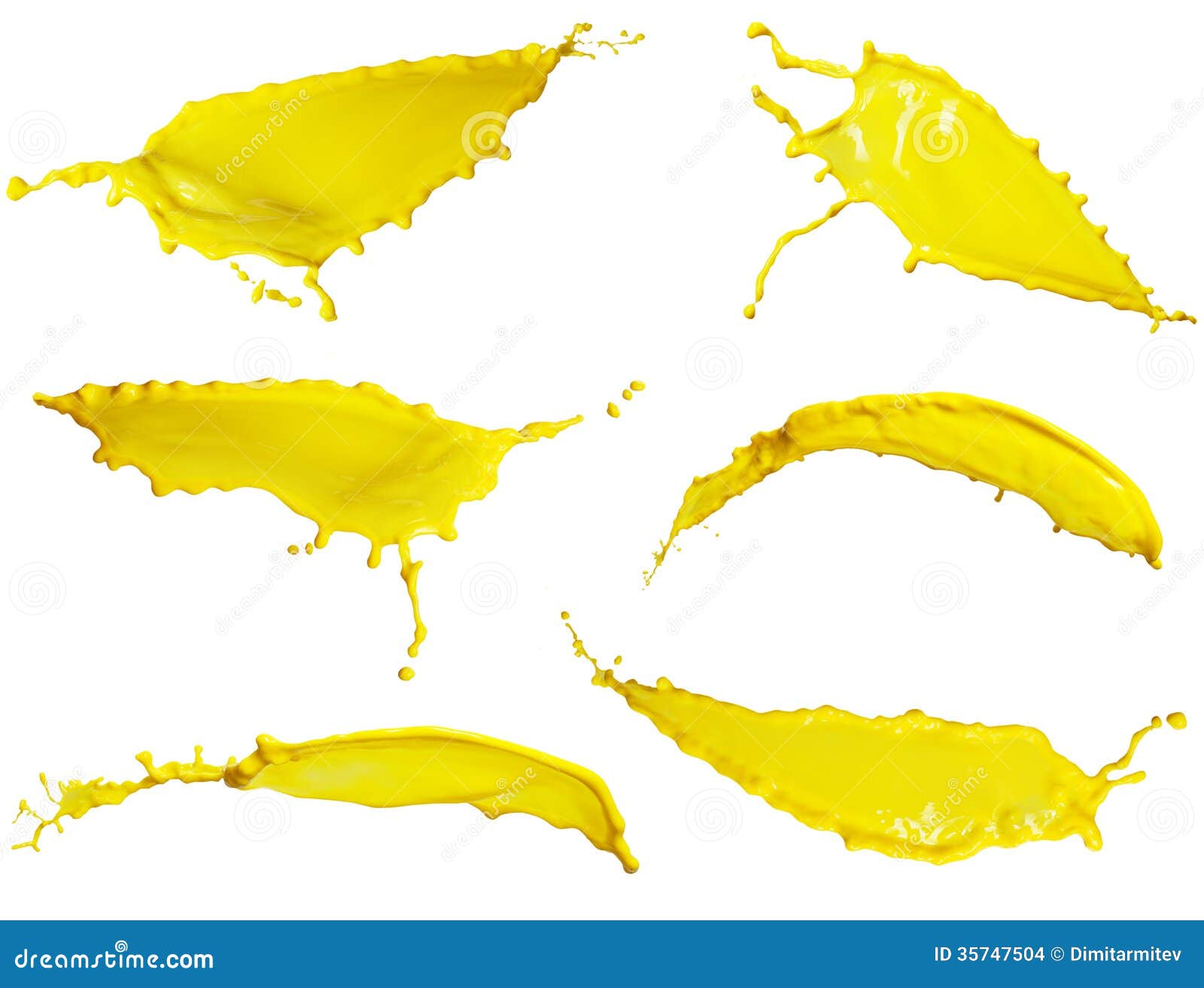 Yellow Liquid Splash Collection Stock Photo Image of collection, pour 35747504