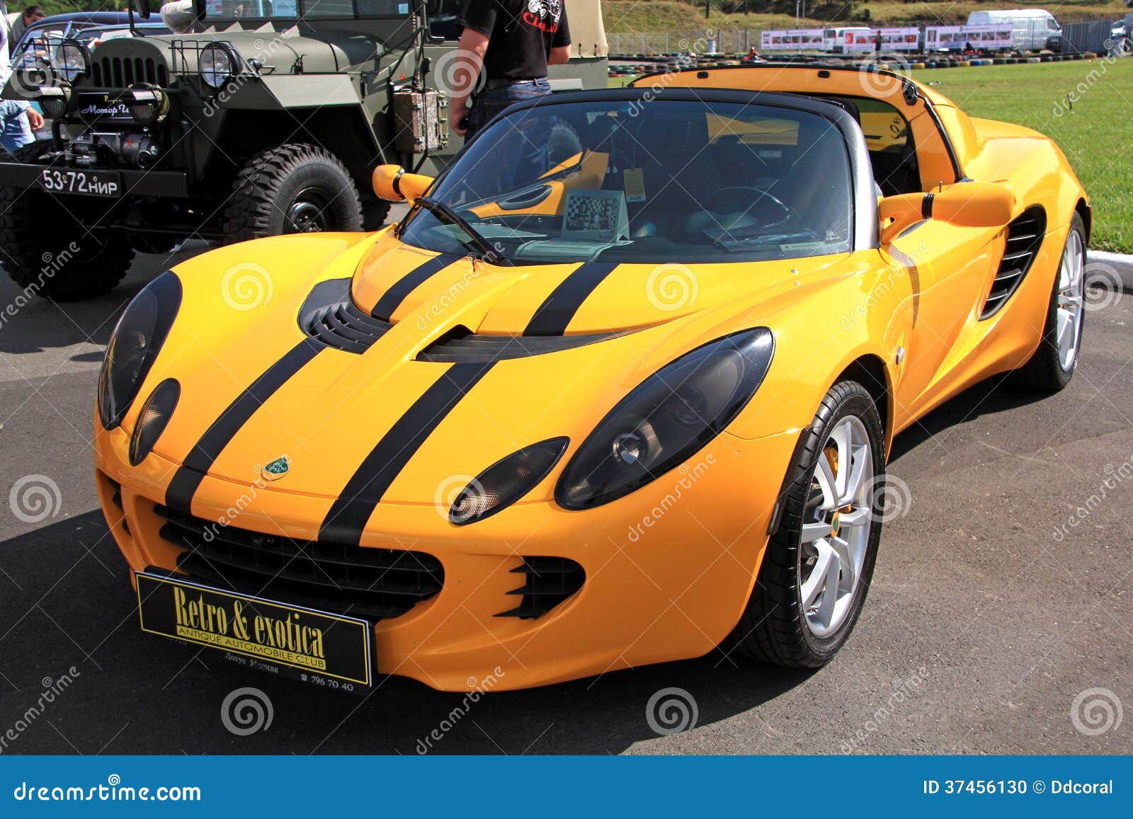 Yellow Lotus Elise editorial image. Image of automotiveshow 37456130