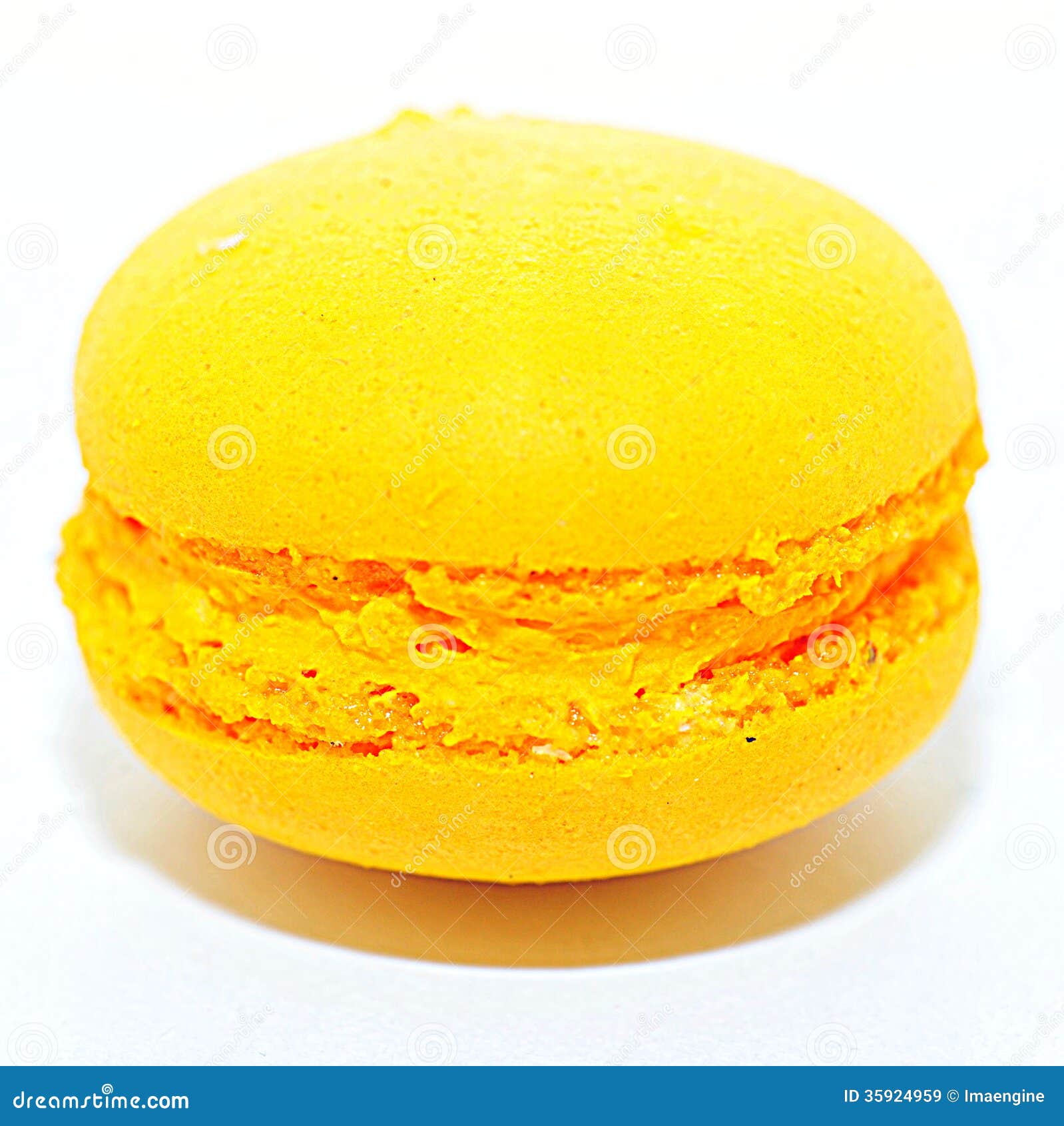 Yellow Macaroon Macro - French Dessert Stock Image - Image of baked ...