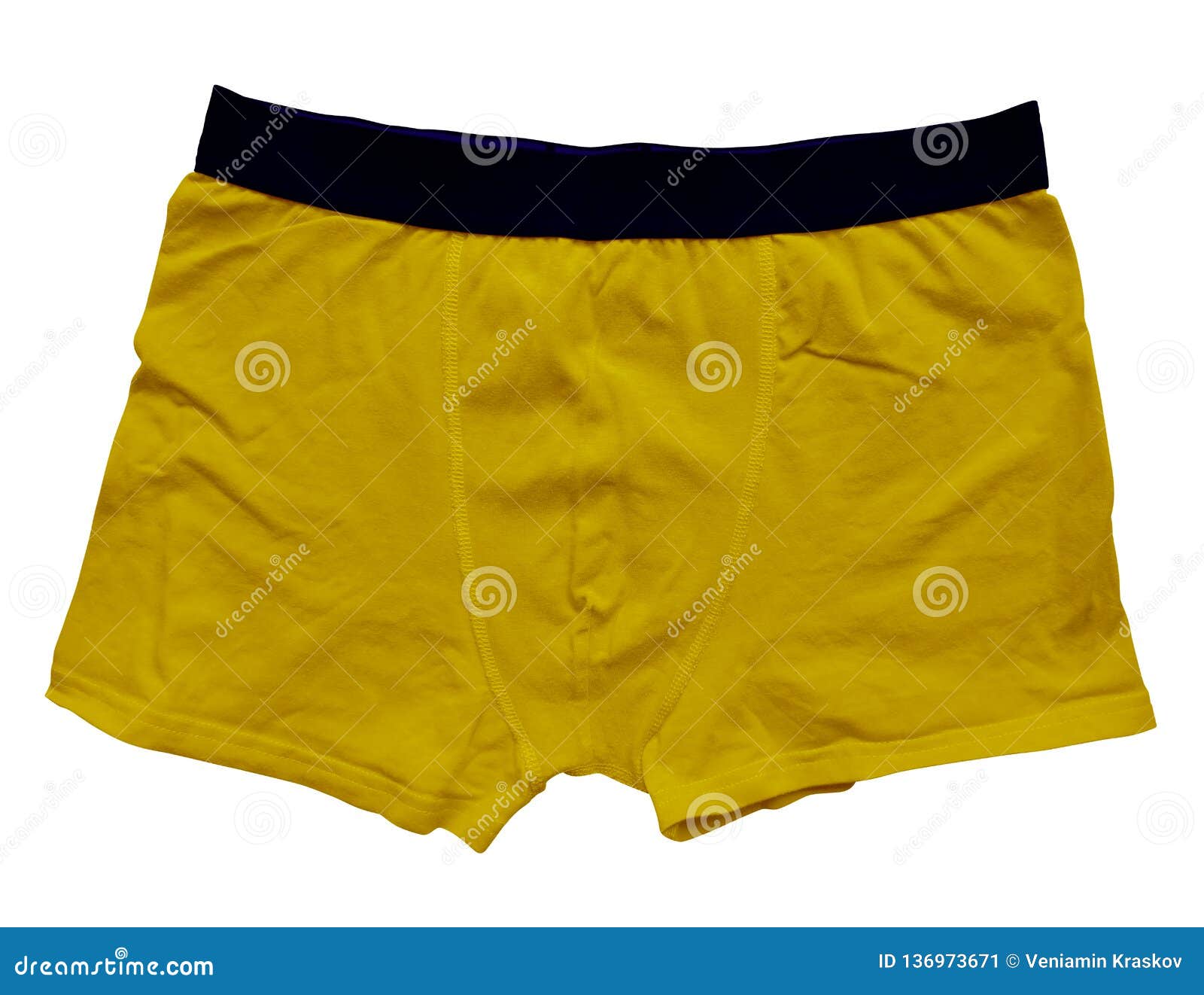 Male Underwear Isolated - Yellow Stock Image - Image of object, boxer ...