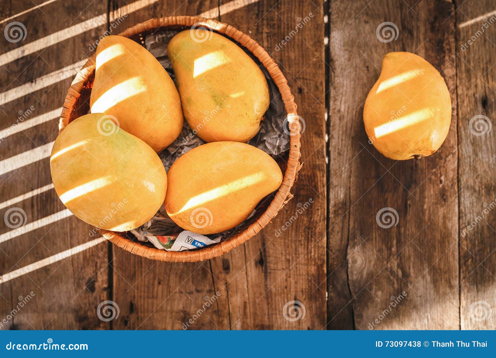 Yellow Mangoes stock photo. Image of knife, tropical 73097438