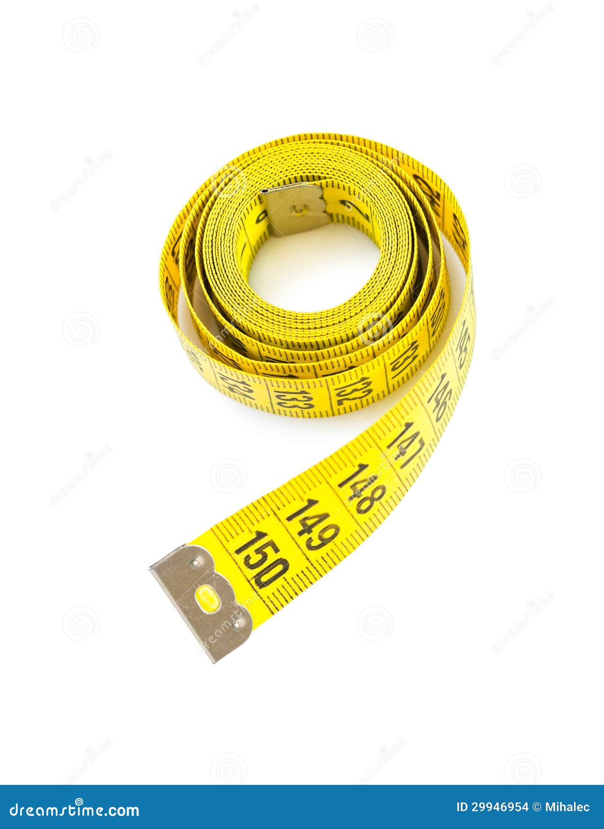 An yellow measure tape stock photo. Image of measuring 29946954