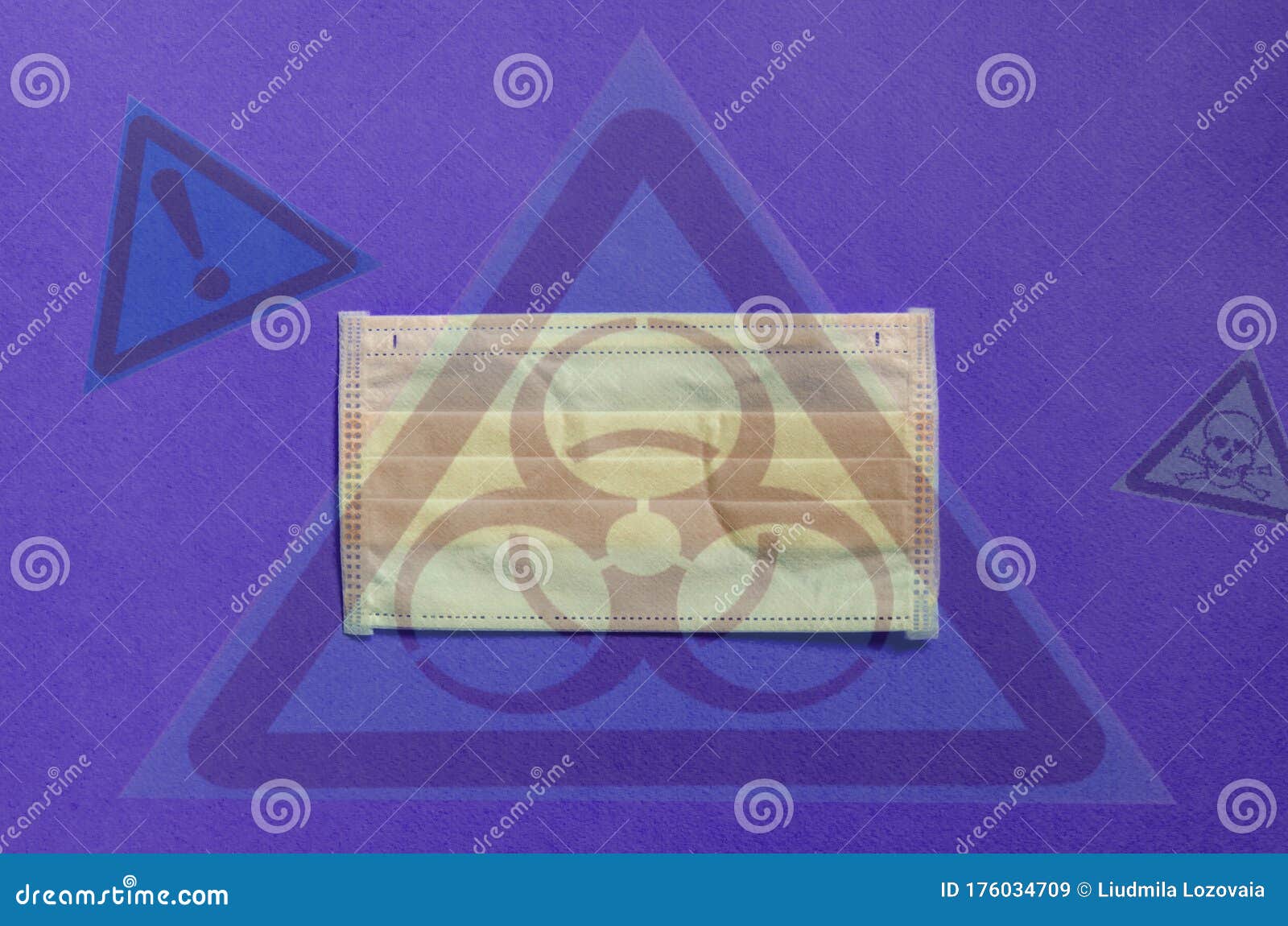 Download Yellow Medical Mask On A Bright Purple Background Stock Image Image Of High Hazard 176034709 Yellowimages Mockups