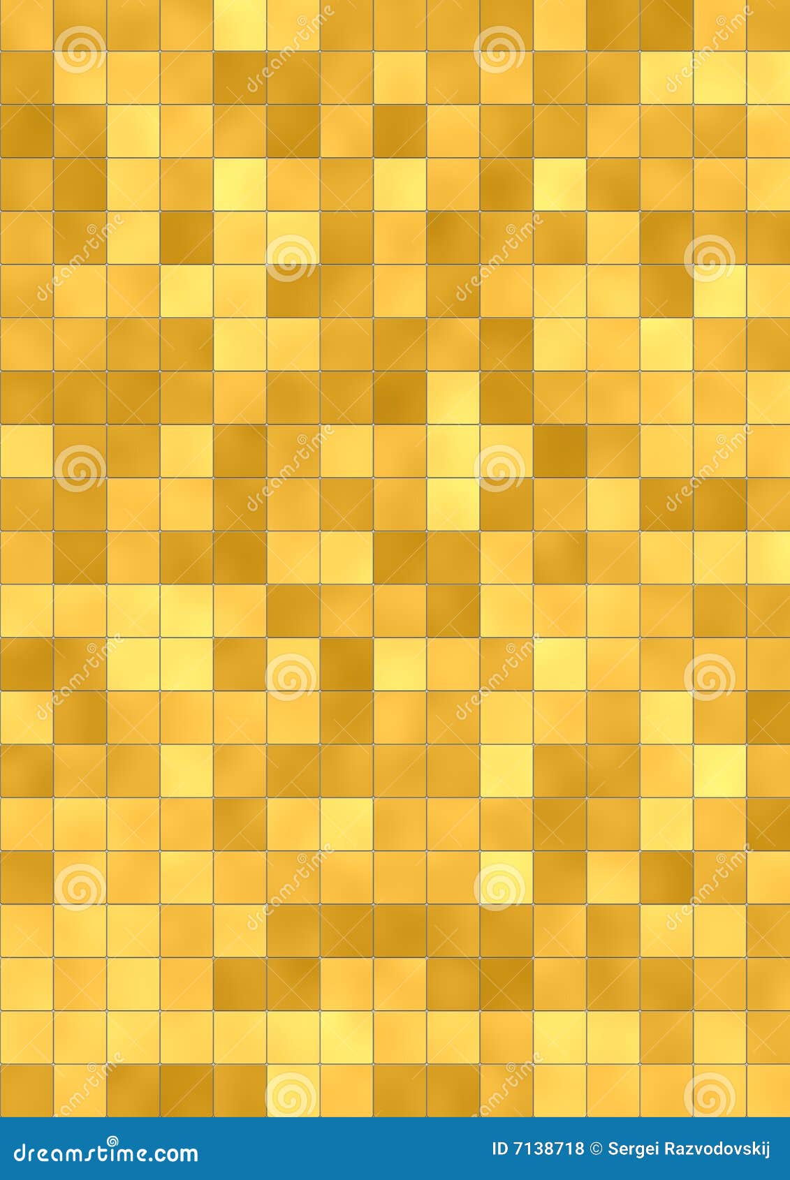 Yellow mosaic background stock illustration. Illustration of decor