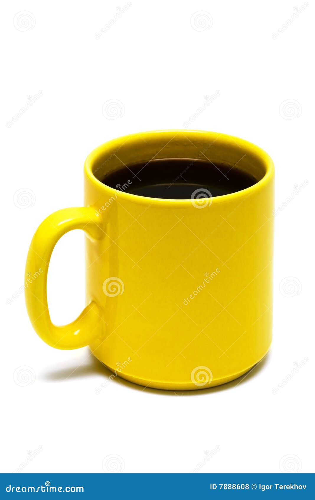 Yellow mug from coffee stock photo. Image of vertical 7888608