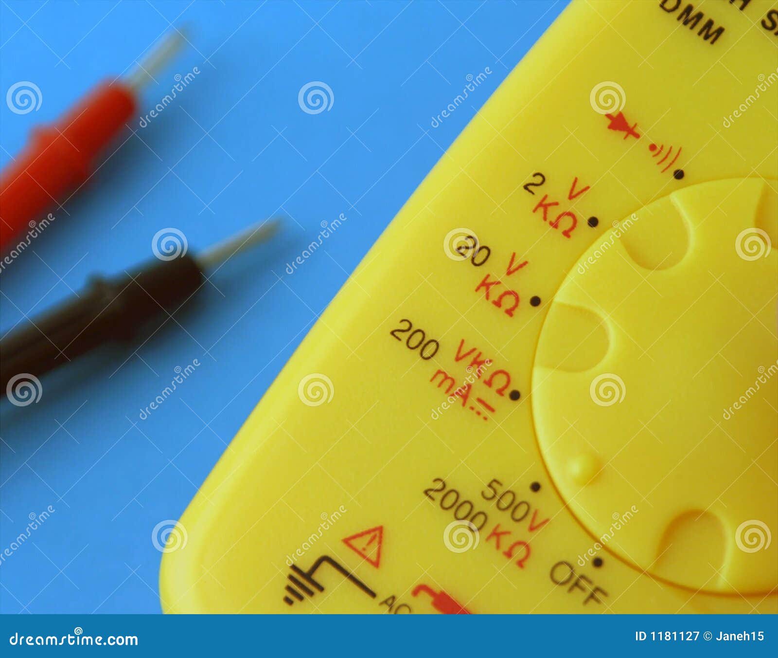 Yellow multimeter stock image. Image of multimeter, equipment 1181127