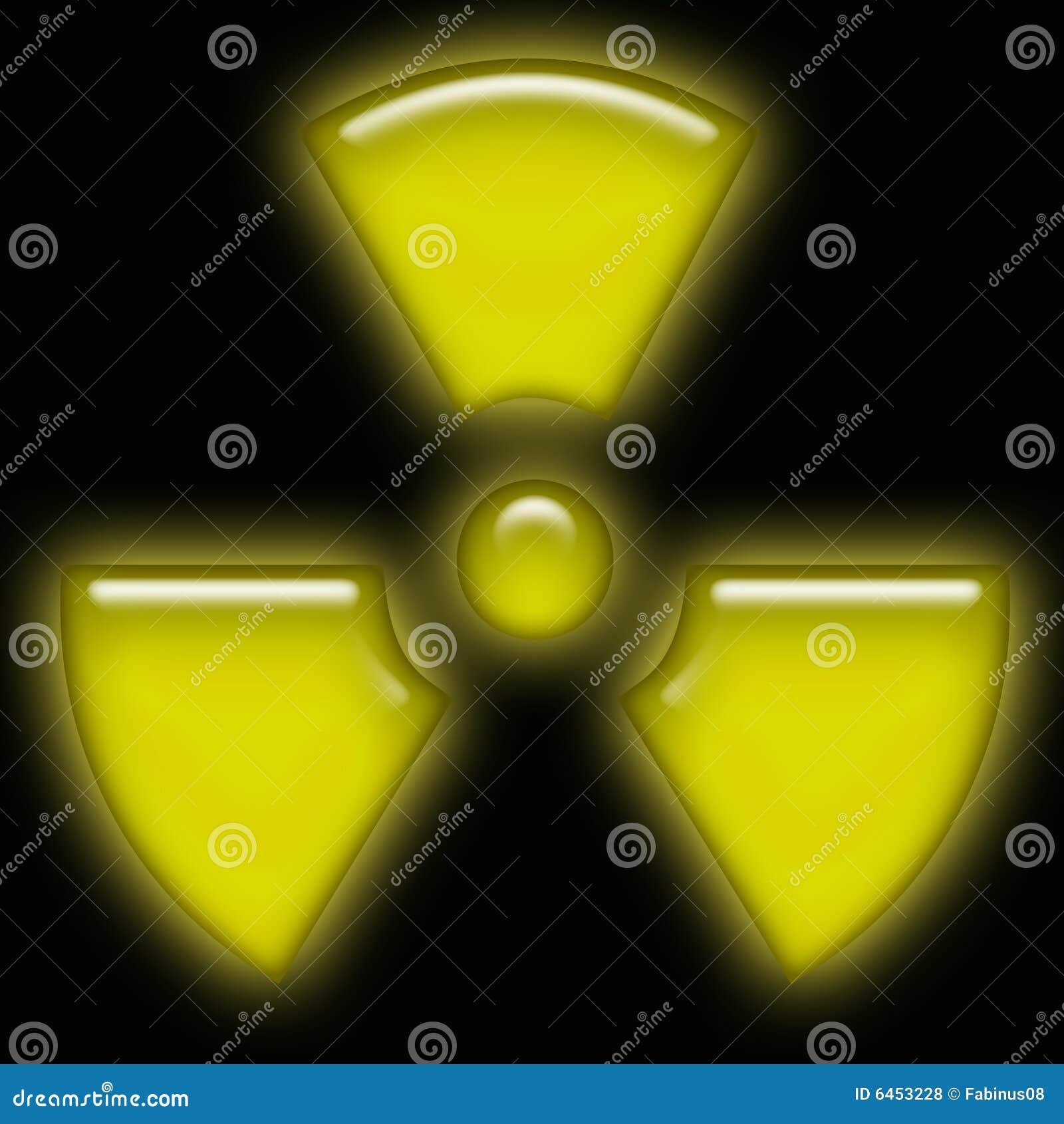 Yellow Neon Radioactive Sign Stock Illustration Illustration of