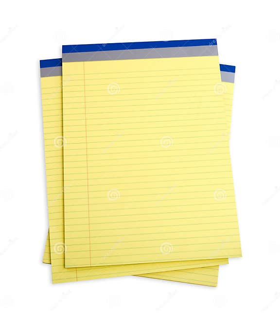 Yellow Notepads stock photo. Image of legal, paper, pads 10738724