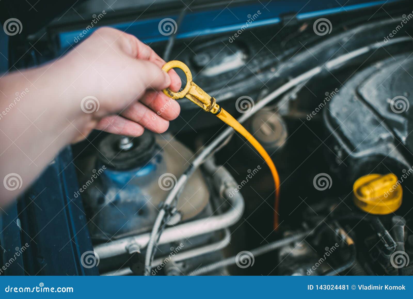 Yellow Nylon Dipstick Check Oil Level In Car Engine Stock Image Image Yellow Nylon Dipstick Check Oil Level In Car Engine Stock Image Image
