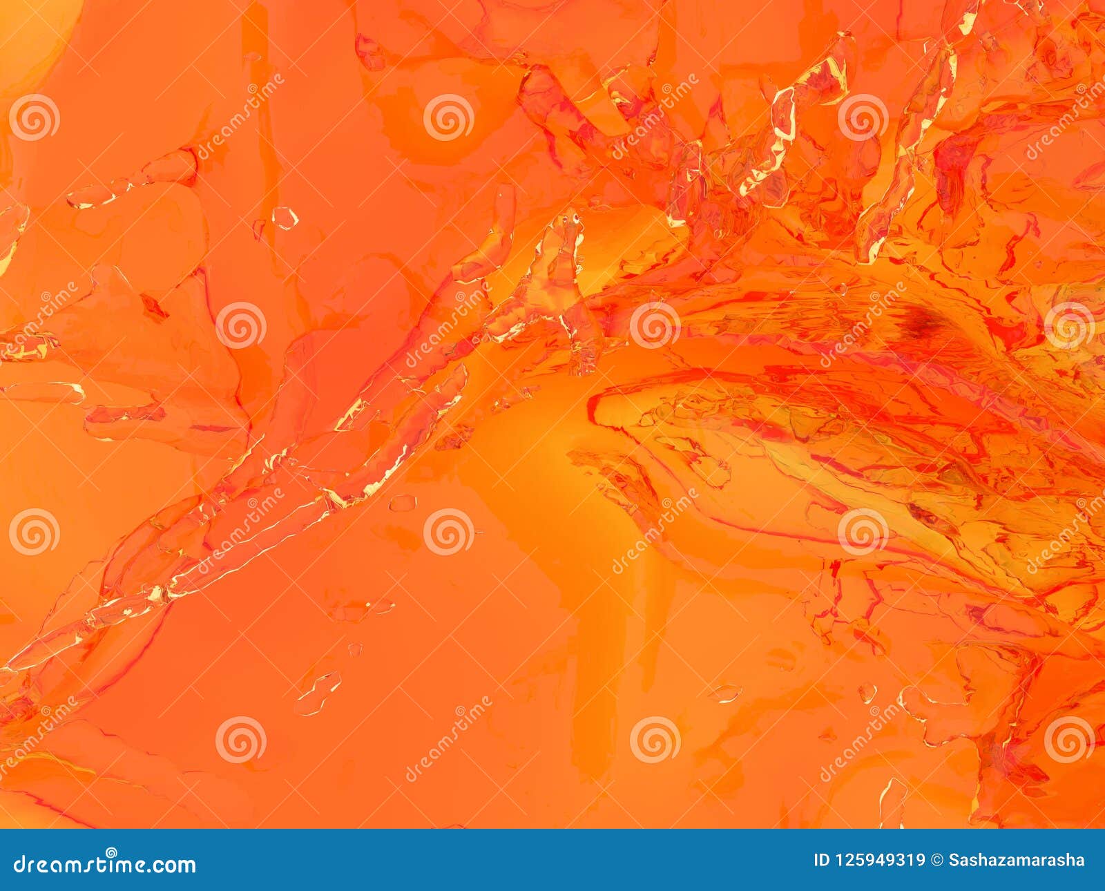 Yellow Orange Liquid Splash on White Background Stock Illustration ...