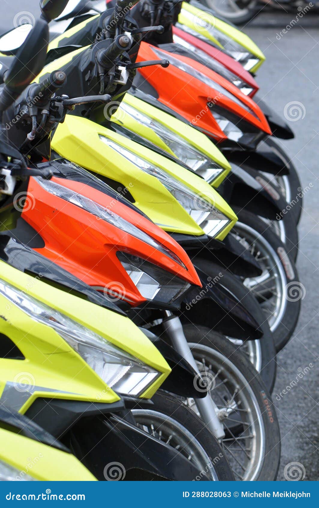 motorbikes lined up