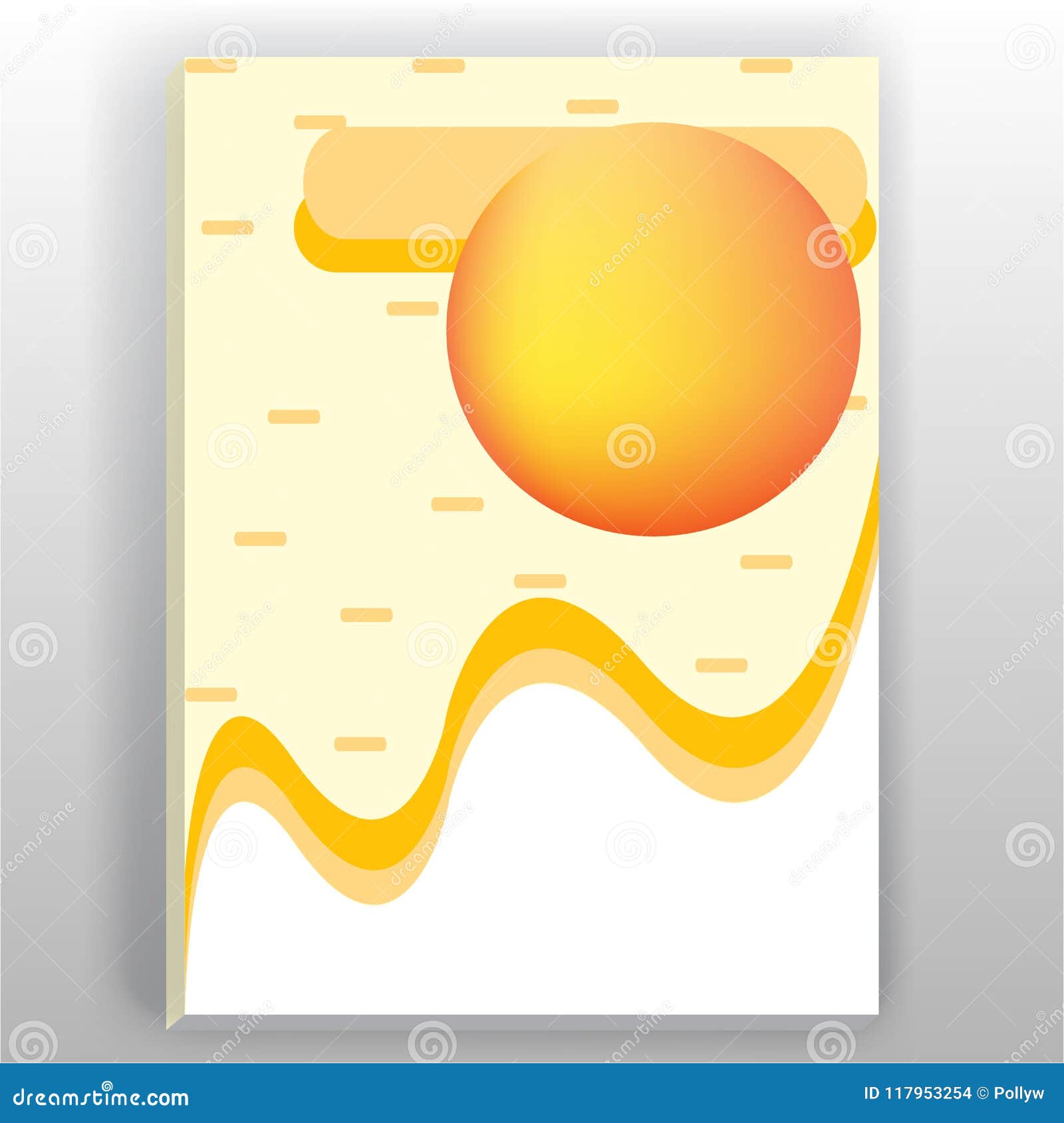 Yellow Orange Page Template , Book Cover Stock Vector - Illustration of  minimal, modern: 117953254