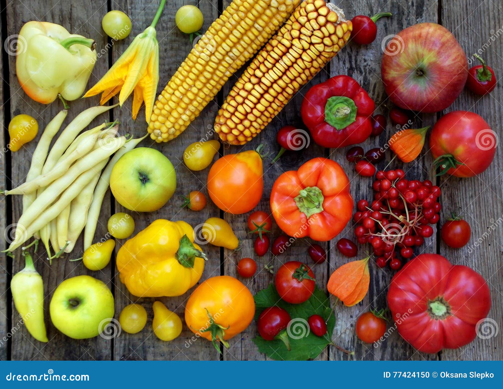 Yellow, Orange and Red Fruits and Vegetables Stock Photo - Image of ...