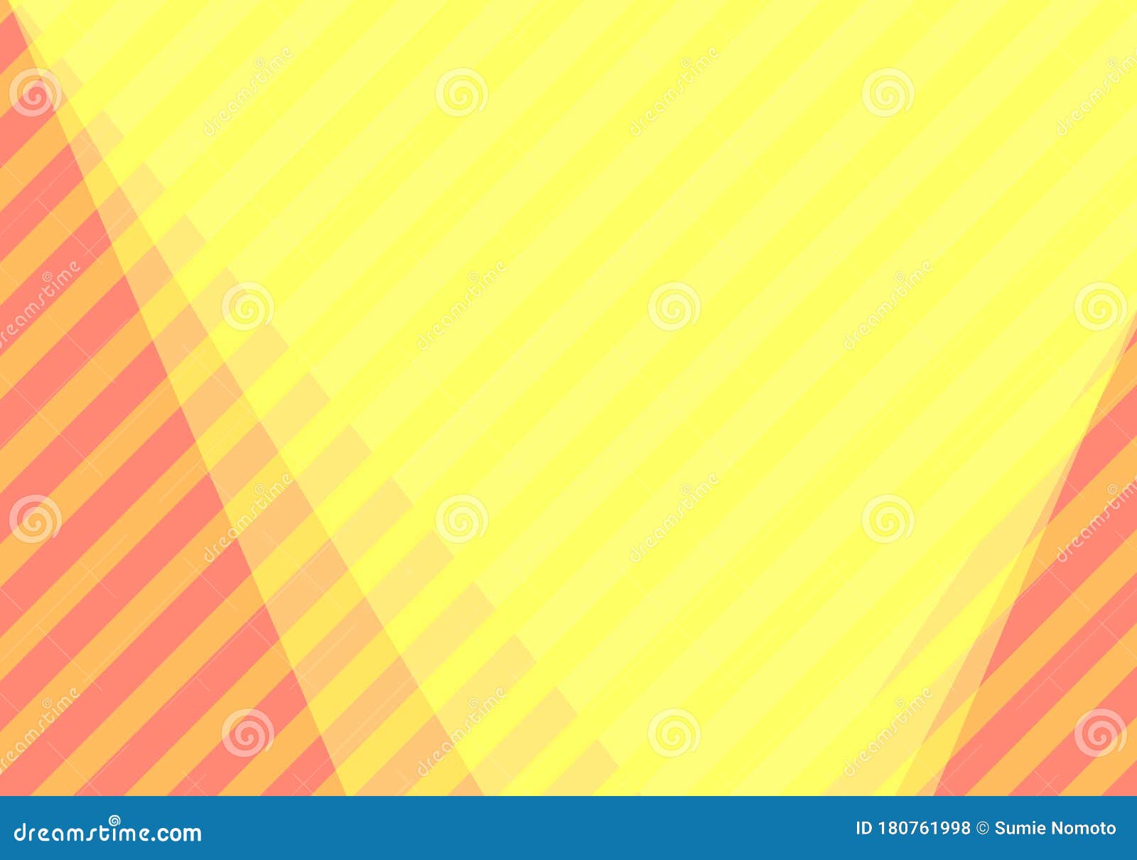 Yellow with Orange Stripe and Yellow Plain Background Stock