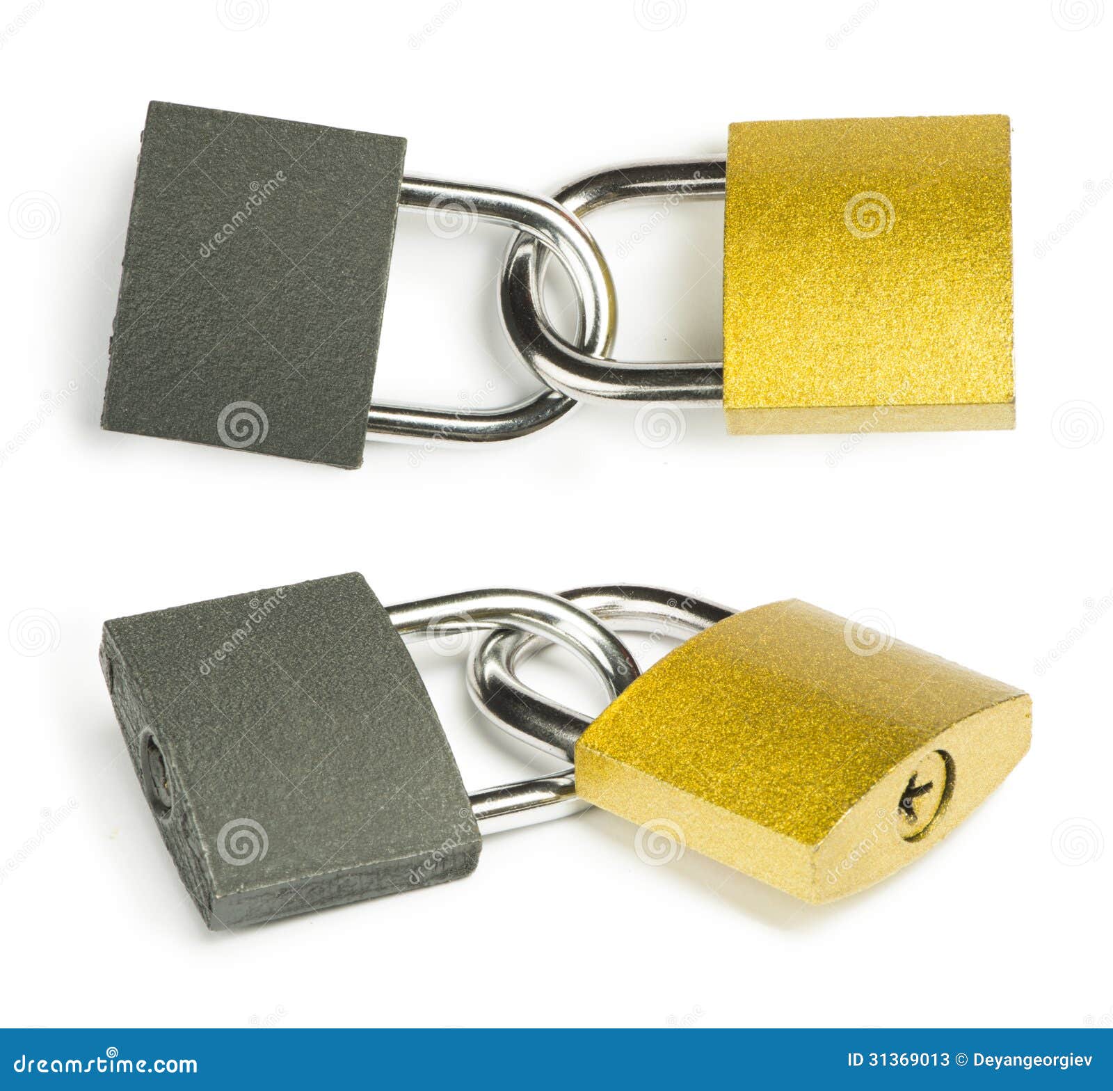Yellow padlock isolated stock image. Image of steel, chrome 31369013