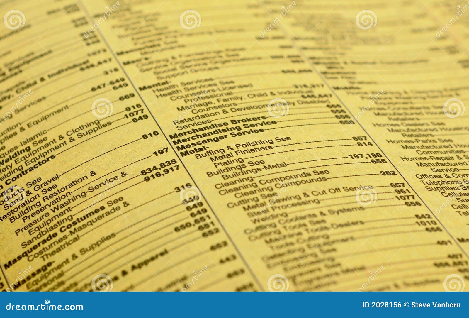 Yellow Pages Royalty Free Stock Image - Image: 2028156