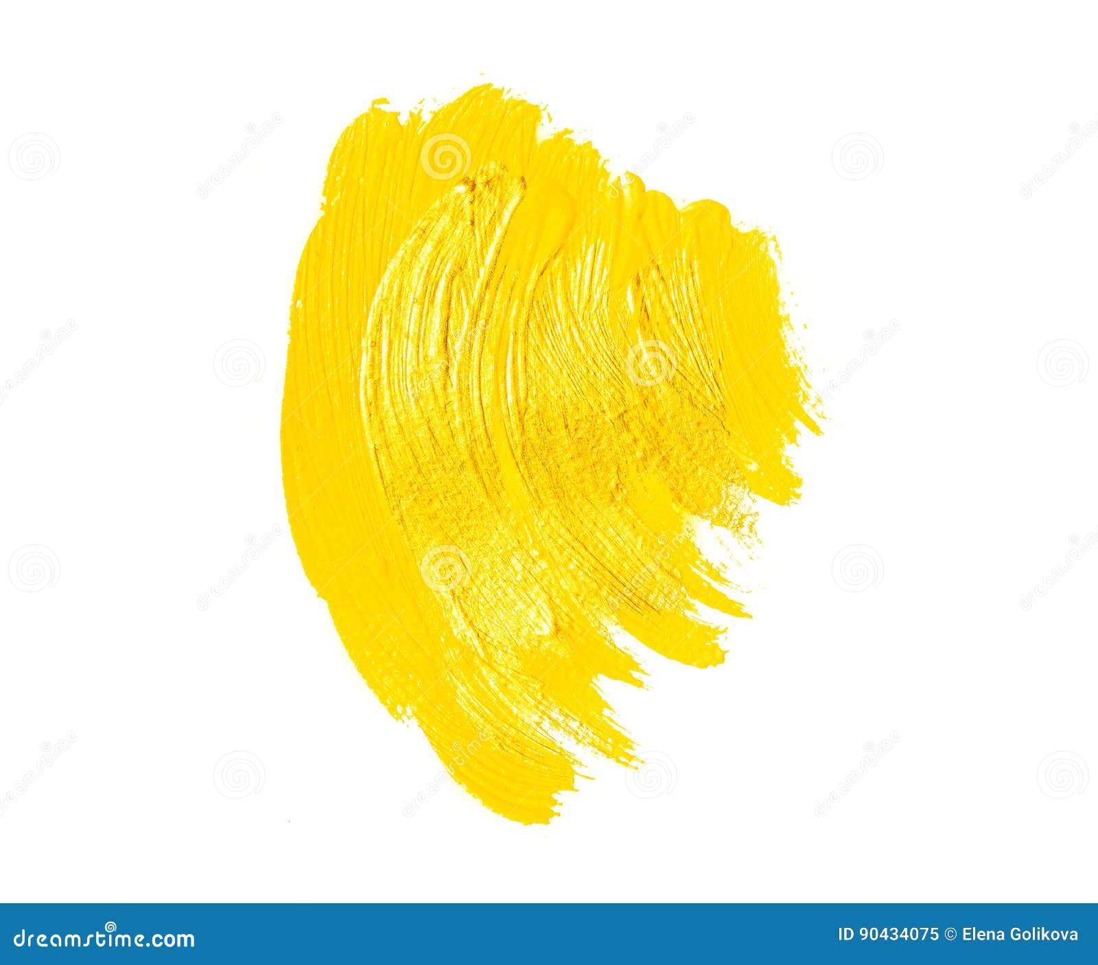 Yellow paint brush strokes stock image. Image of drip - 90434075