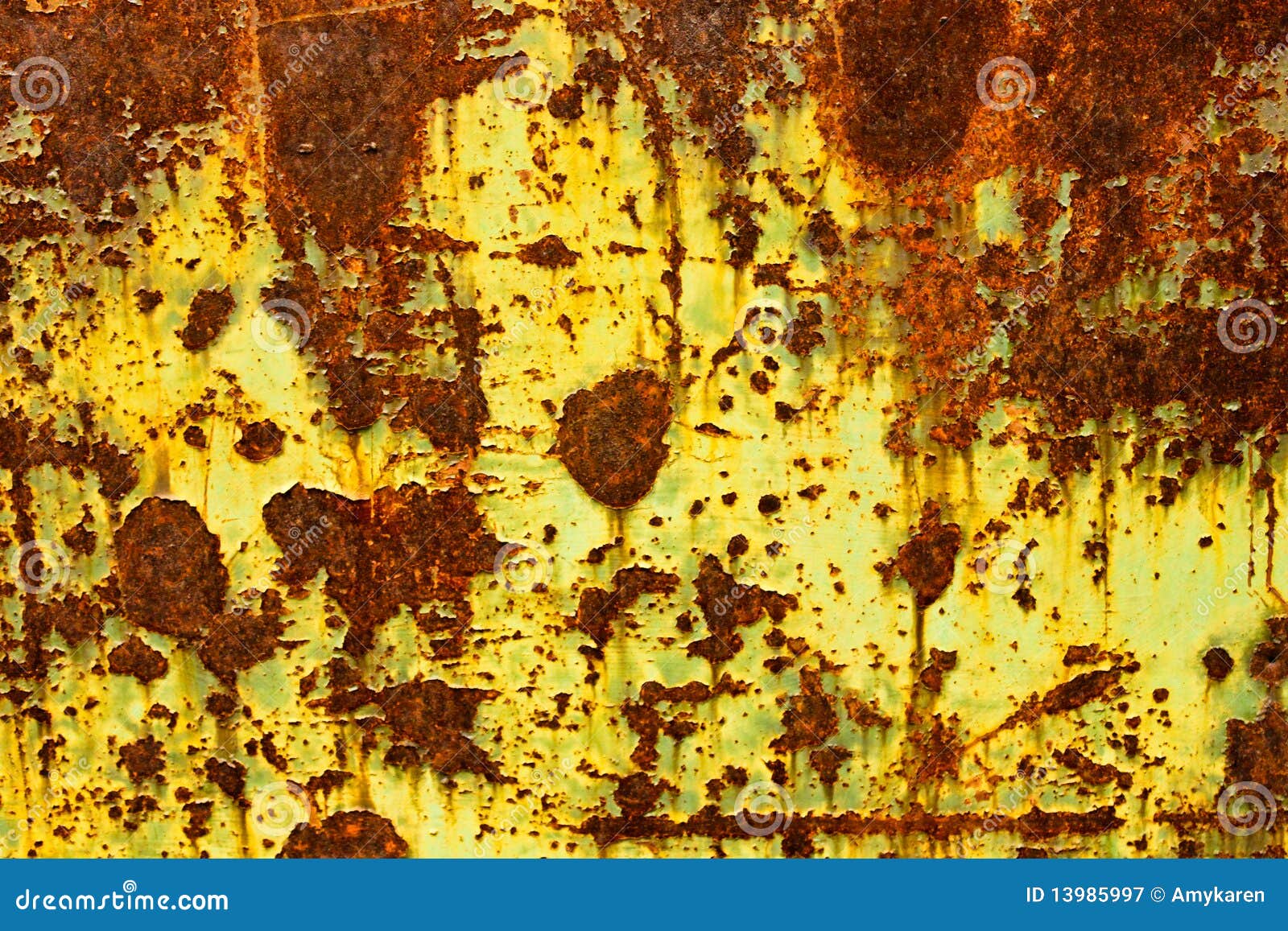 Yellow Paint Peeling on Rusty Metal Door Stock Image Image of peeling