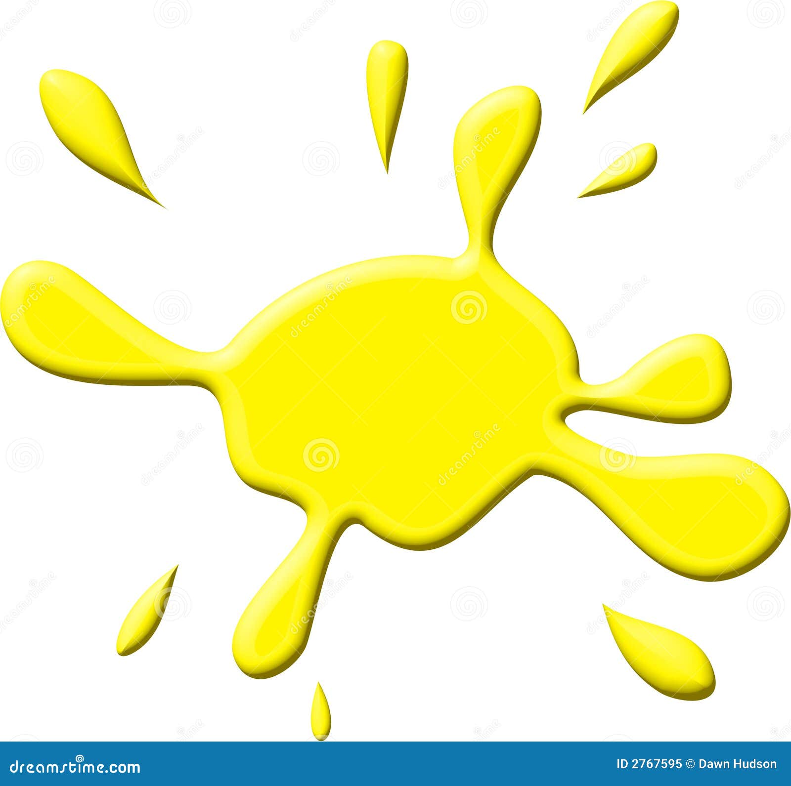 Yellow Paint Splodge Royalty Free Stock Photo - Image: 2767595