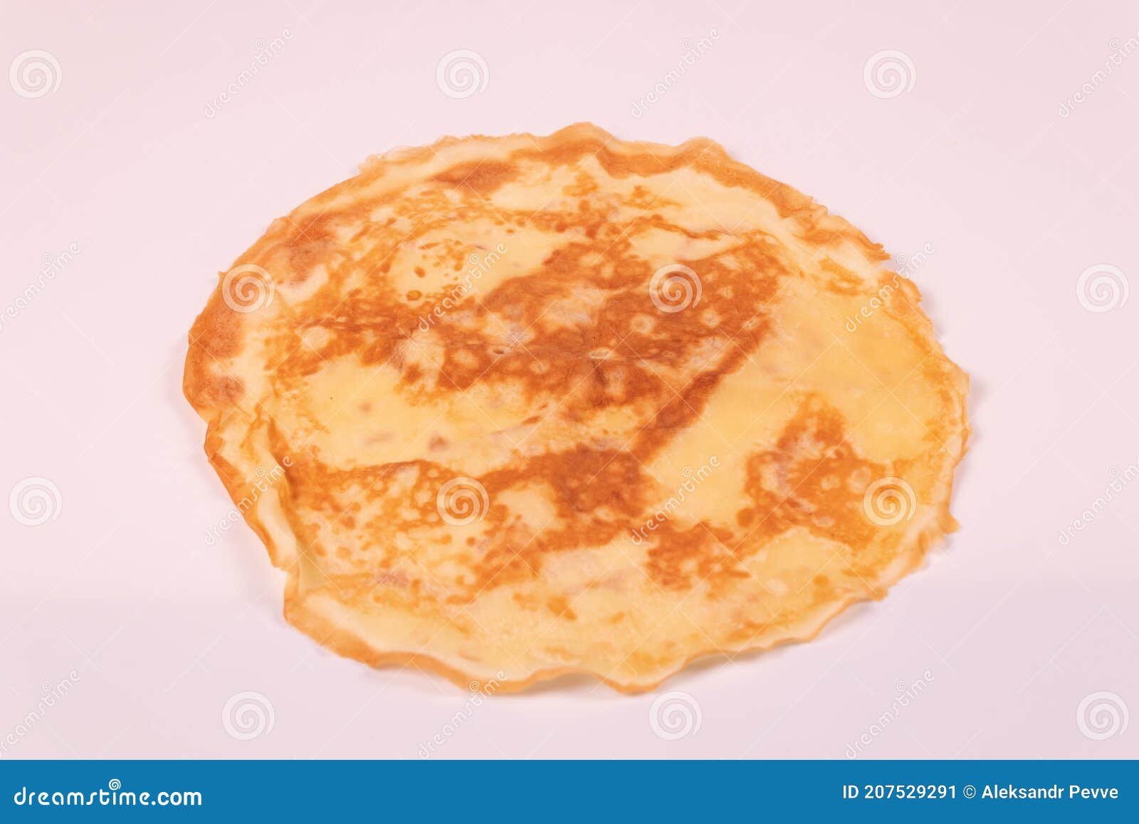 Yellow Pancake with Spots Diagonal View Stock Image Image of gourmet