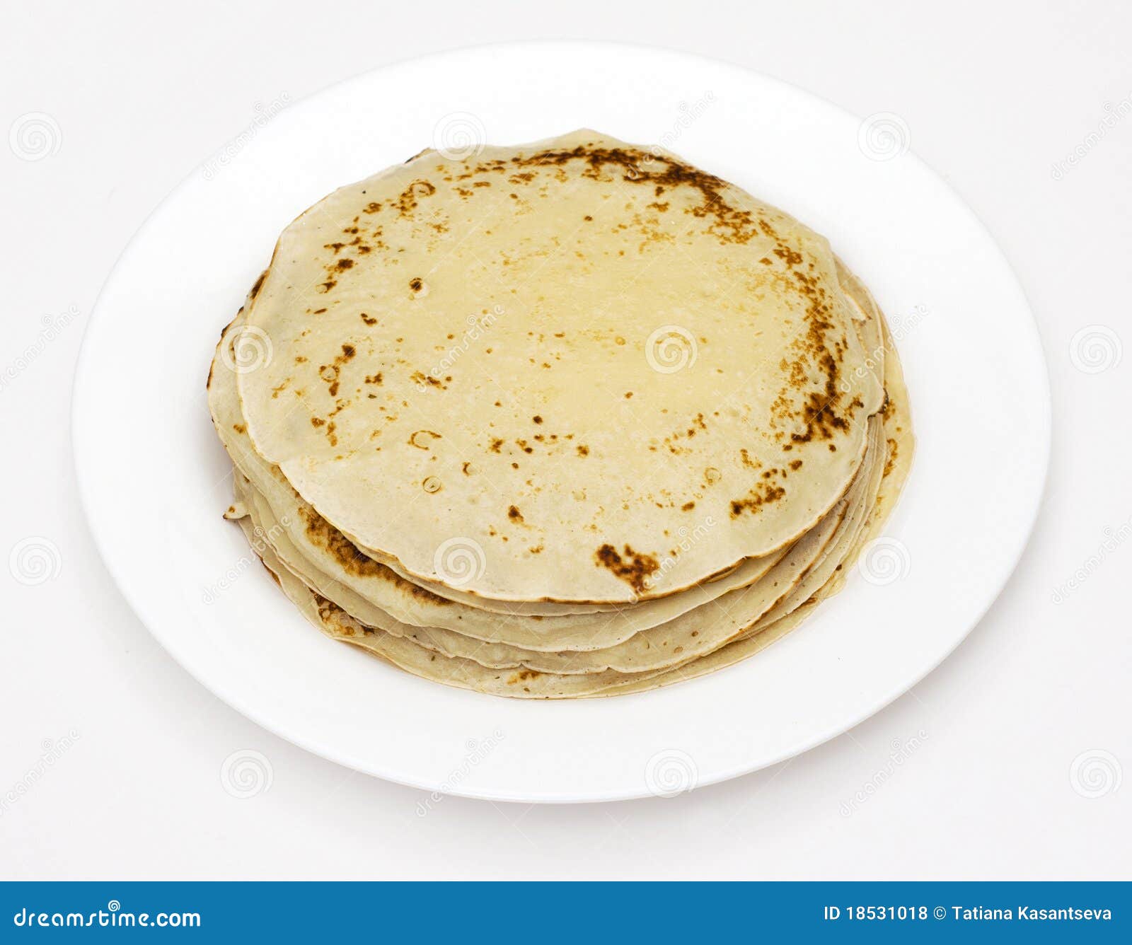 Yellow Pancakes on a White Plate Stock Photo Image of pancake, food