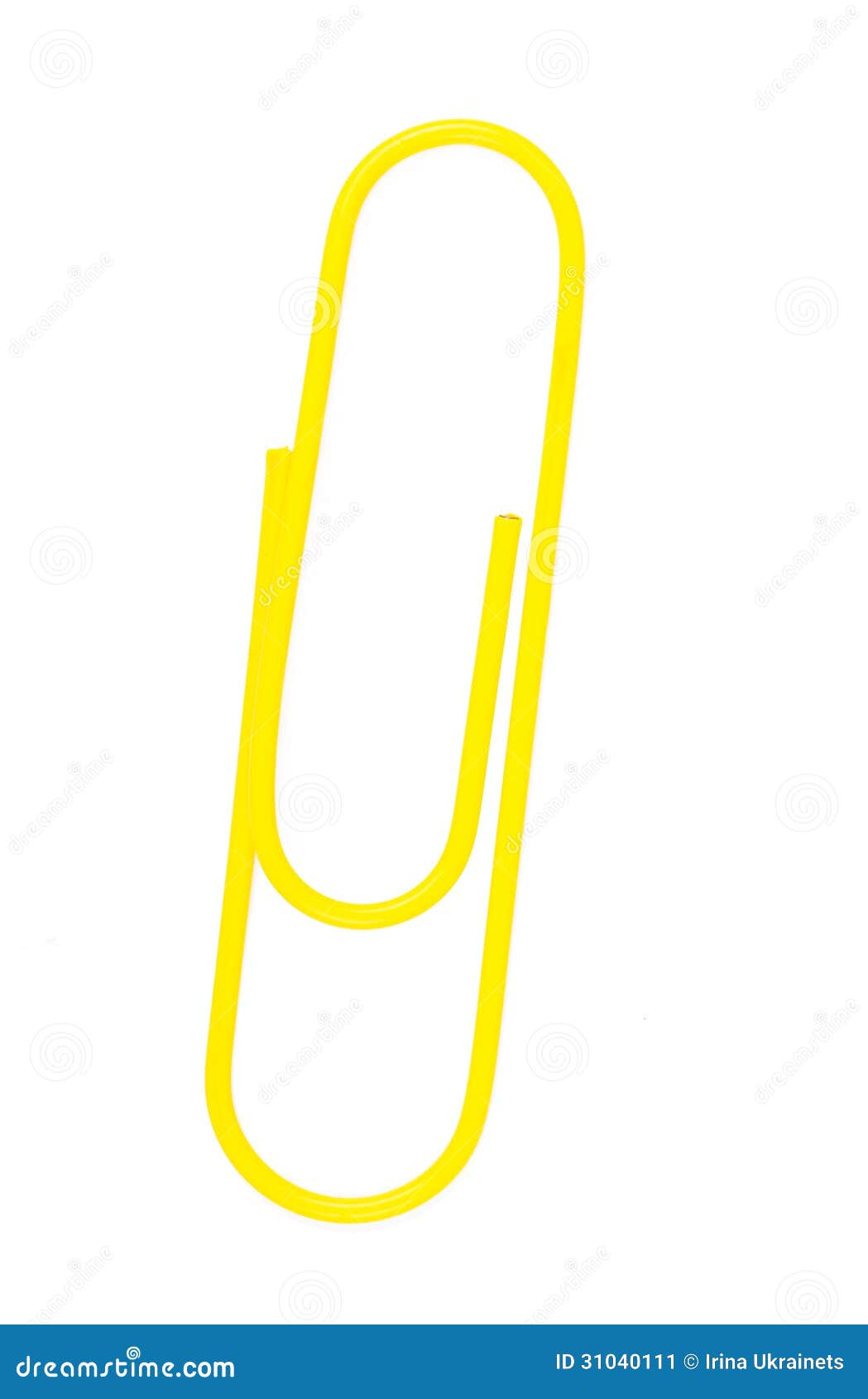 Yellow paper clip stock image. Image of accessory, equipment 31040111