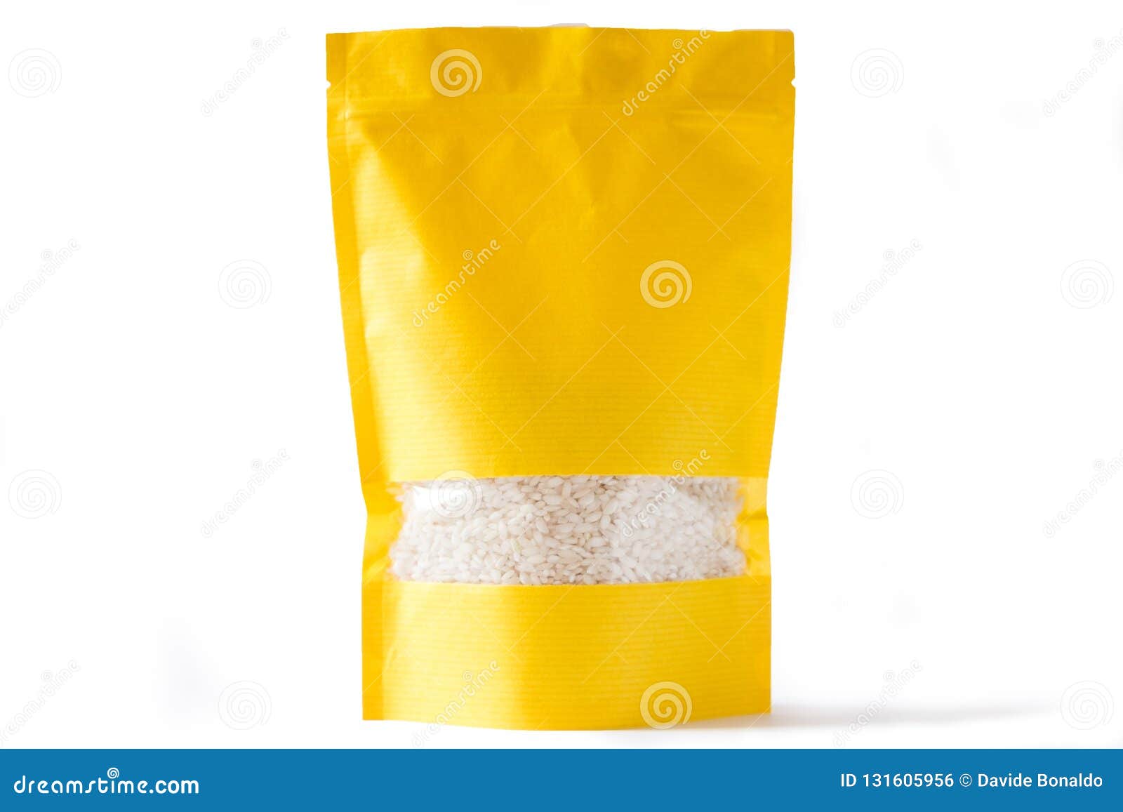 Download Yellow Paper Doypack Stand Up Bio Pouch With Window Zipper On White Background Filled With Rice Stock Photo Image Of Flex Filled 131605956 Yellowimages Mockups