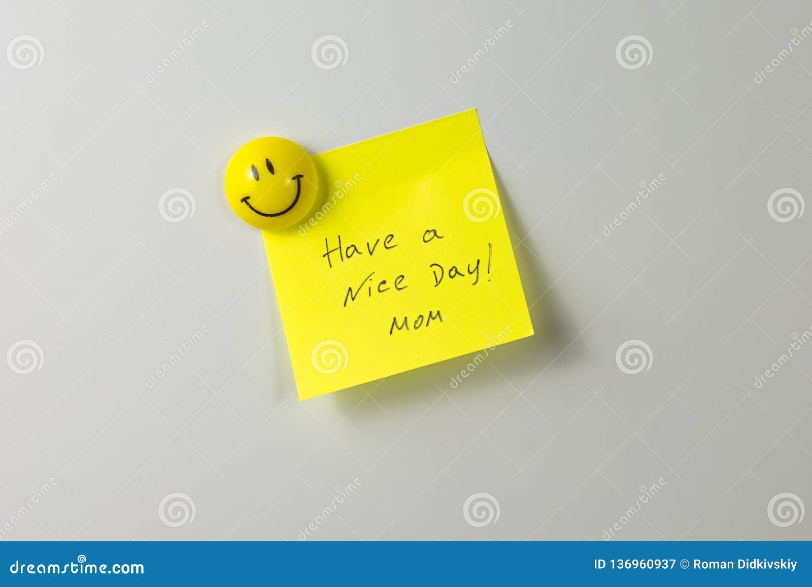 Yellow Paper Sticker Yellow Paper Sticker Stock Image Image Of Fridge Home