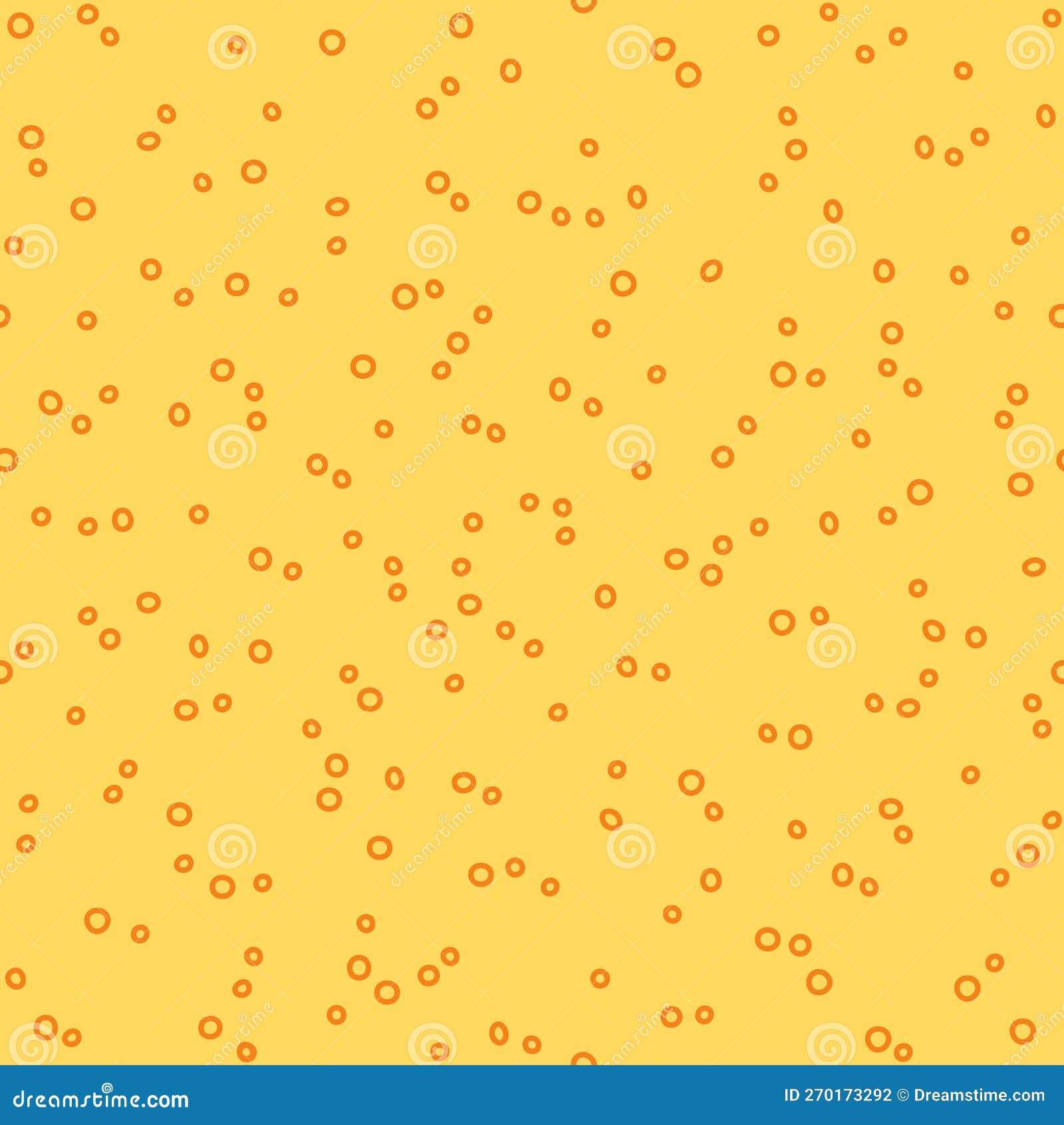 Yellow Pattern with Small Orange Outline Circles Stock Vector Illustration of bubble, wrapping