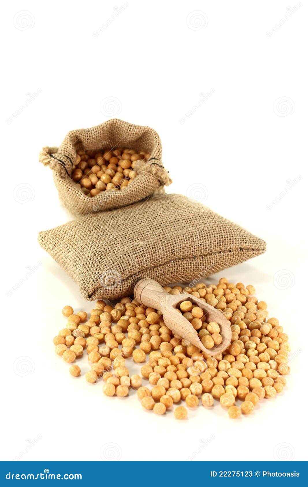 Yellow peas in the bag stock image. Image of liner, brown 22275123