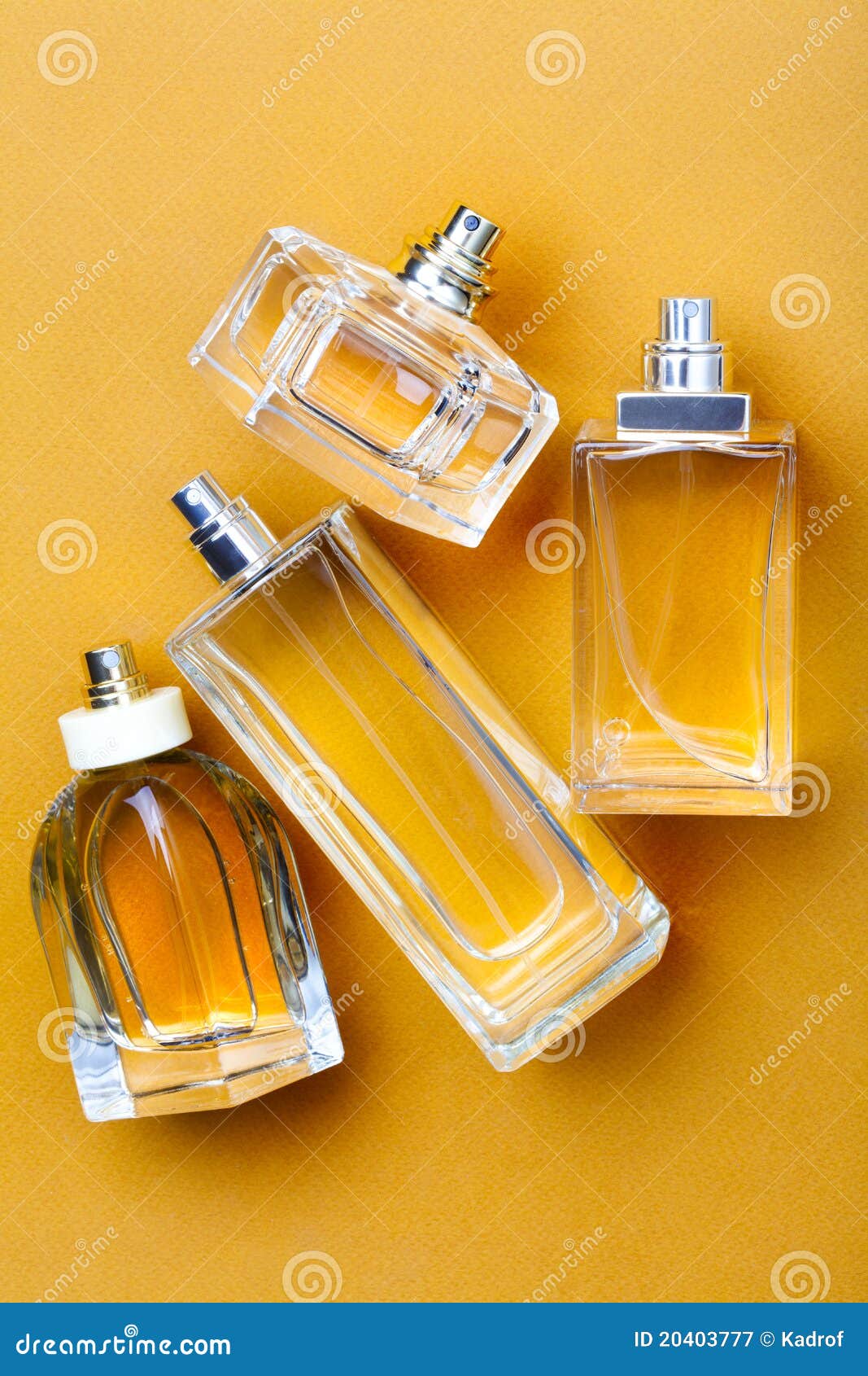 Yellow perfume bottles stock image. Image of fragrance 20403777