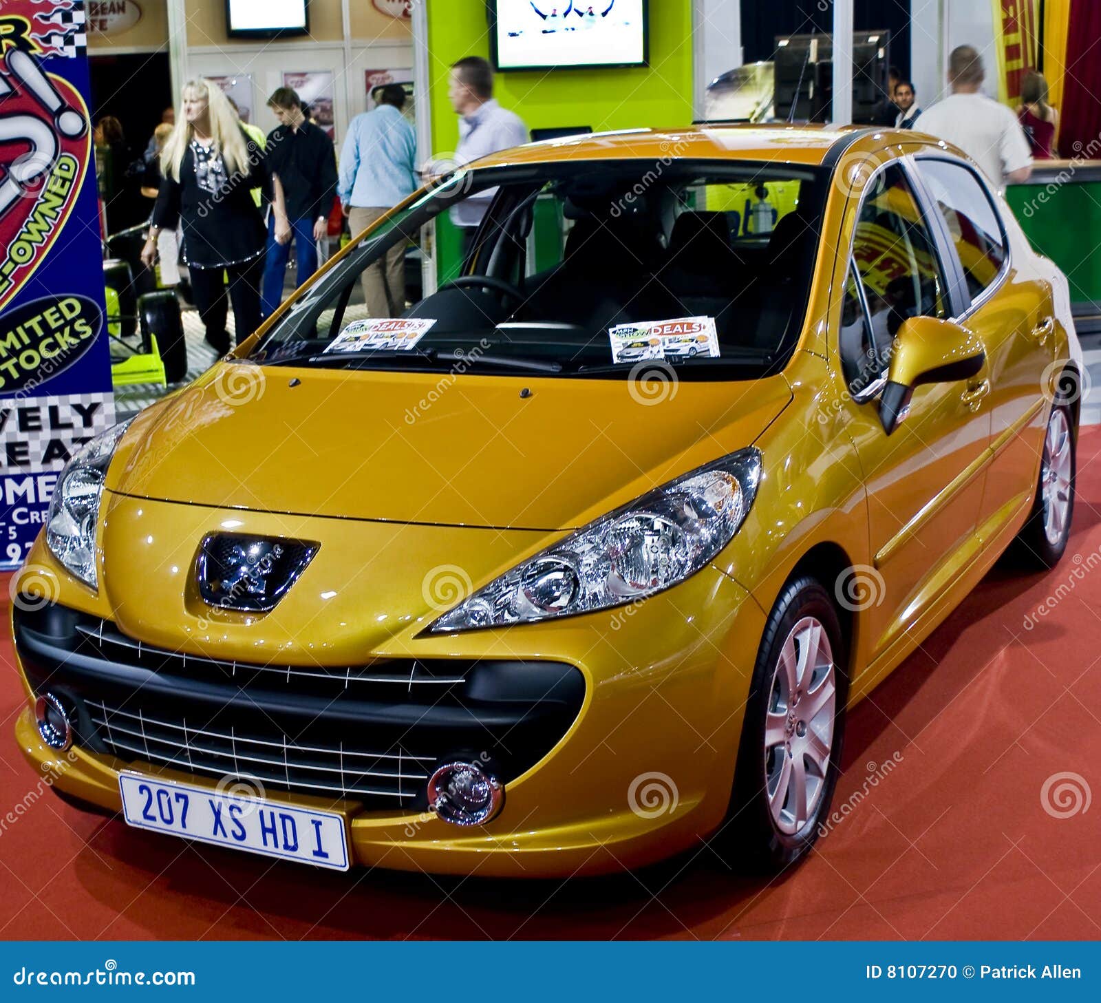 Yellow Peugeot 207 XS 1.6 HDi Editorial Image - Image of bright