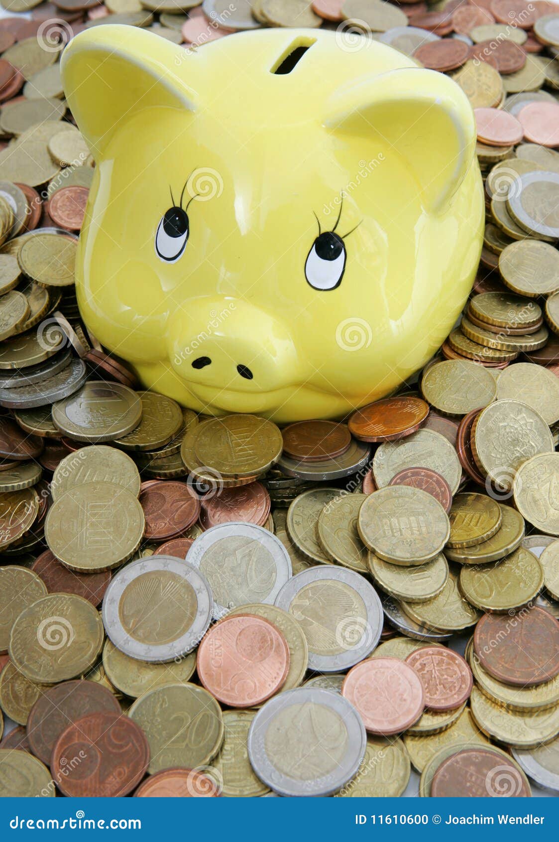 Yellow piggy bank stock photo. Image of bankrupt, finance 11610600