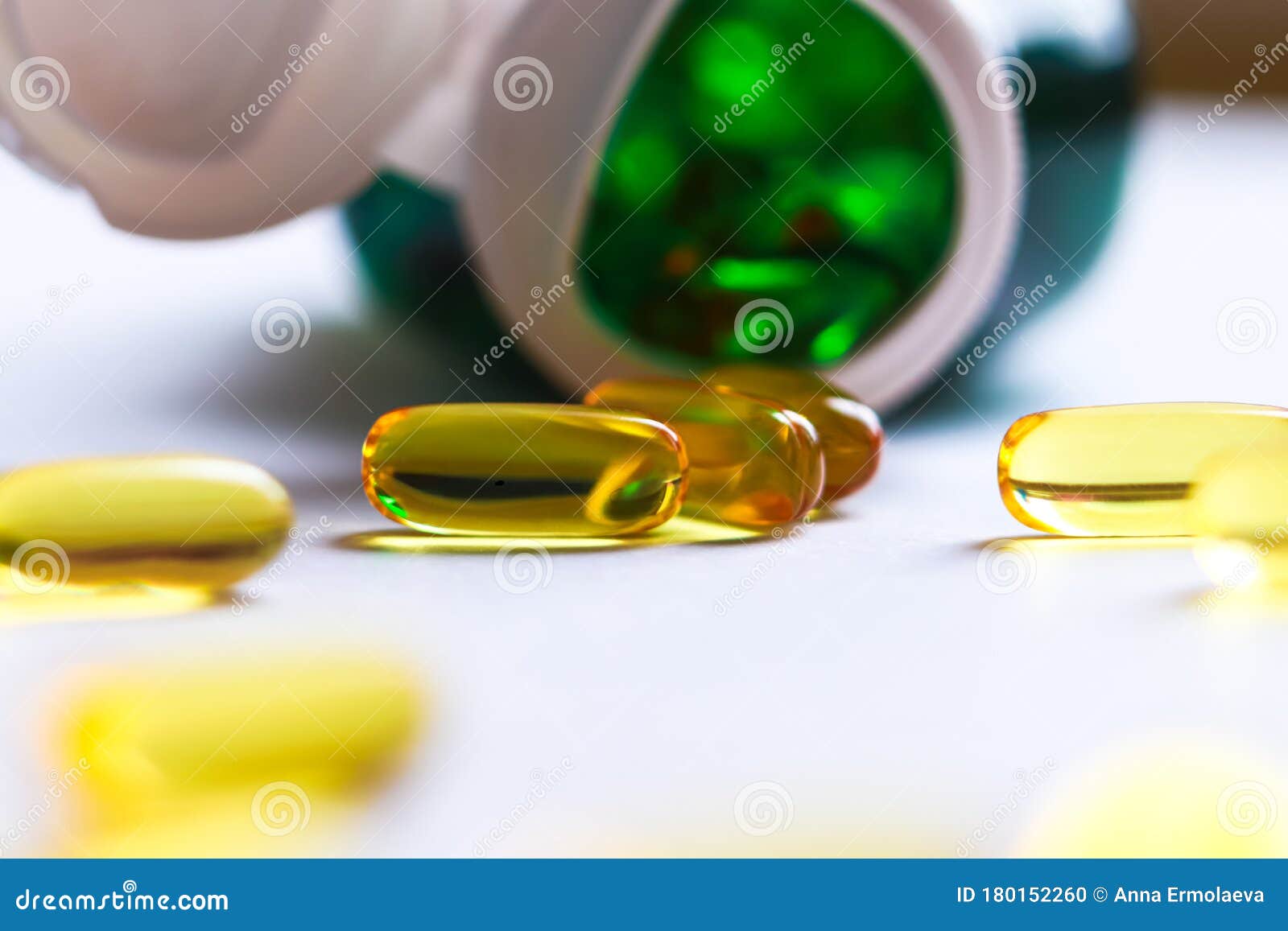 Download An Yellow Pill In A Green Bottle On White Background Stock Photo Image Of Package Medicine 180152260 Yellowimages Mockups