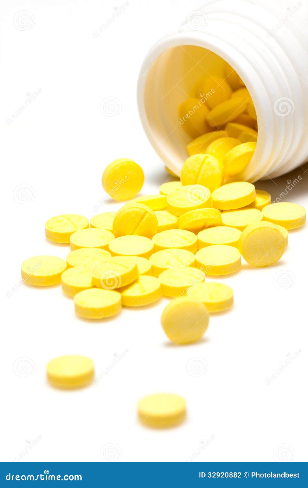 Yellow pills stock photo. Image of care, aspirin, heartache 32920882