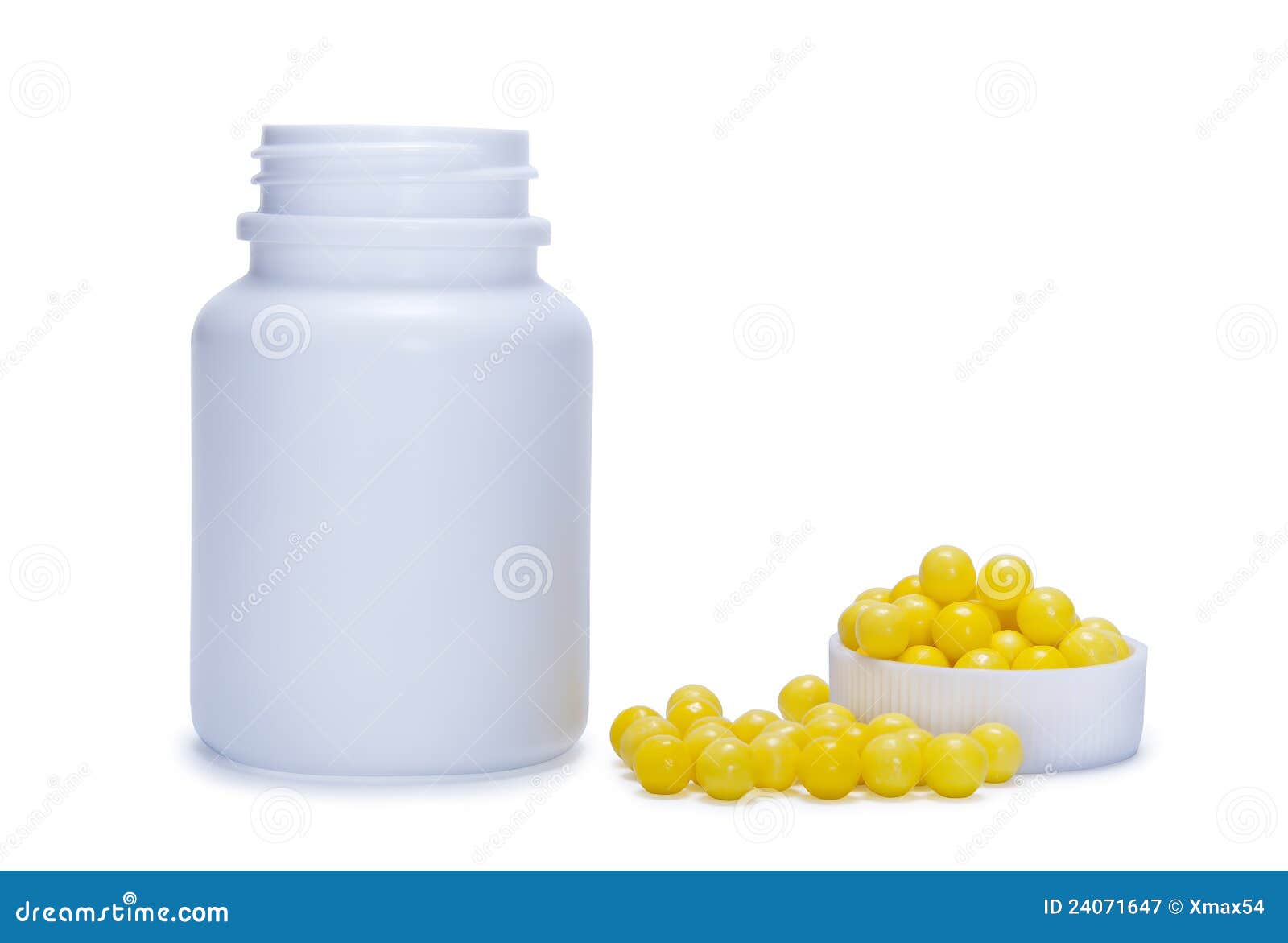 Download Yellow Pills And A Plastic Bottle Stock Image Image Of Tablet Container 24071647 Yellowimages Mockups