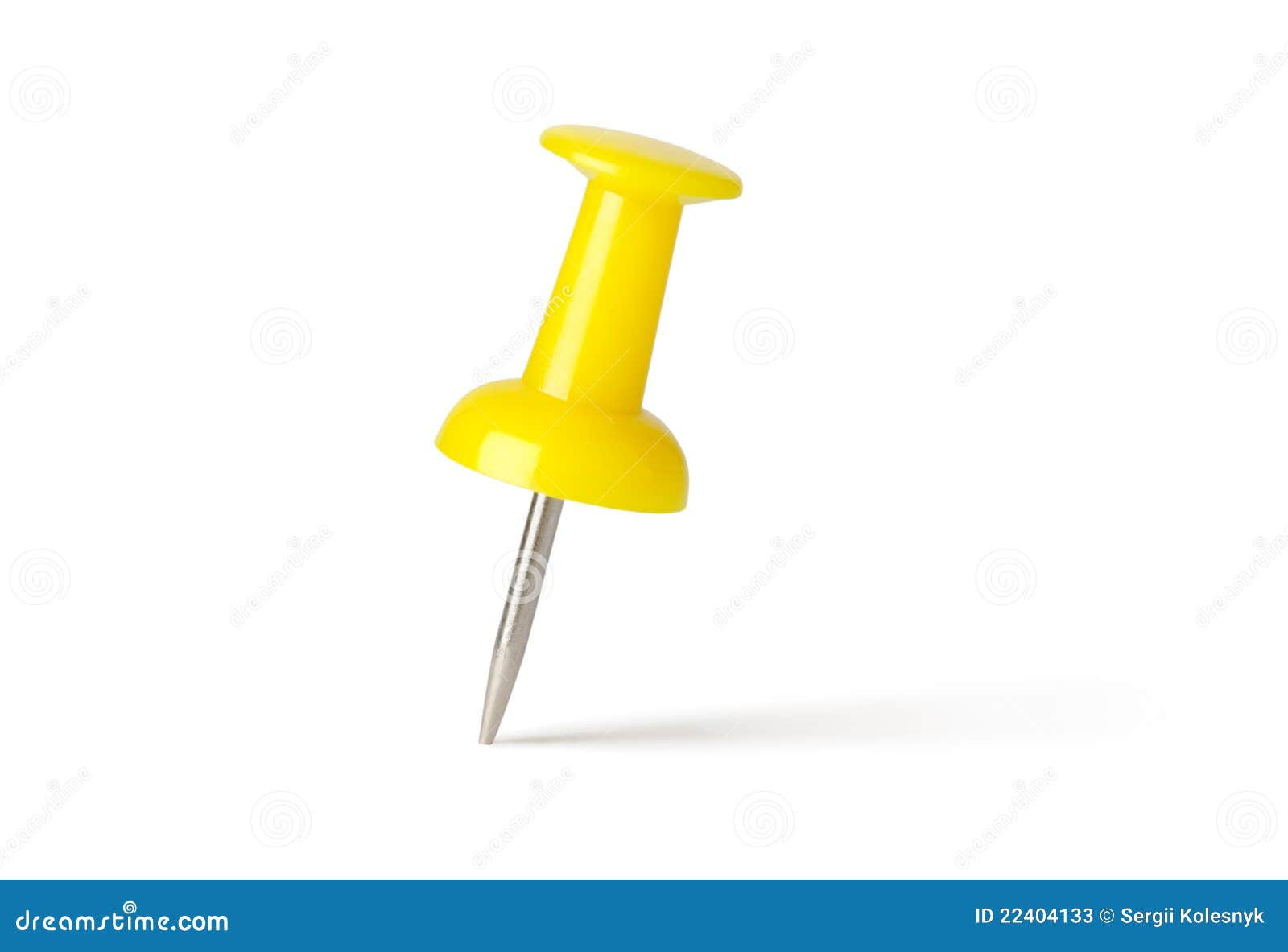 Yellow pin stock image. Image of nail, thumbtack, office - 22404133