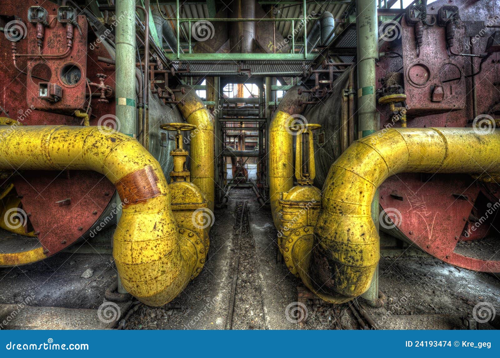 Yellow pipes stock photo. Image of environment, power 24193474