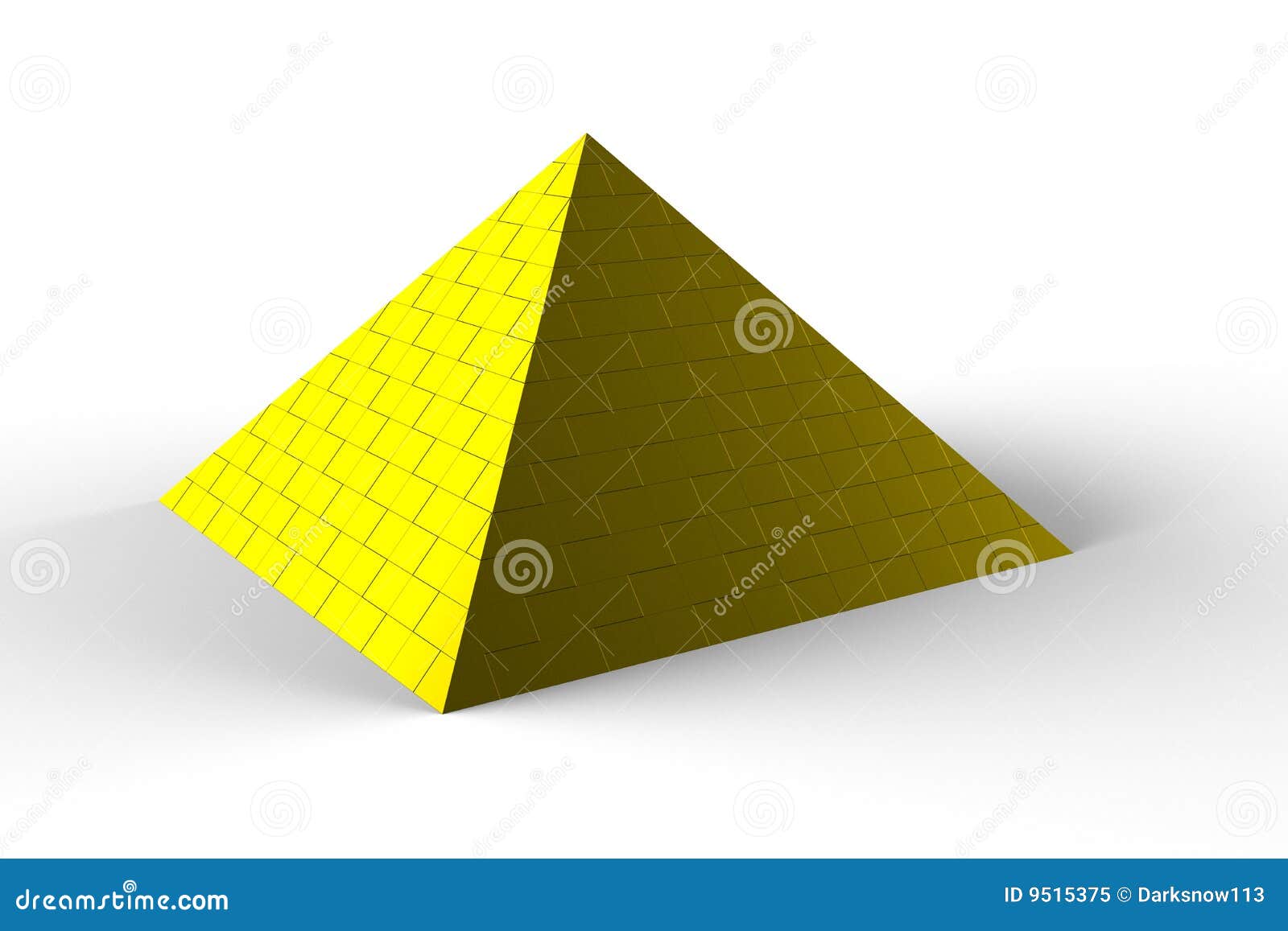 Yellow piramid stock illustration. Illustration of height - 9515375