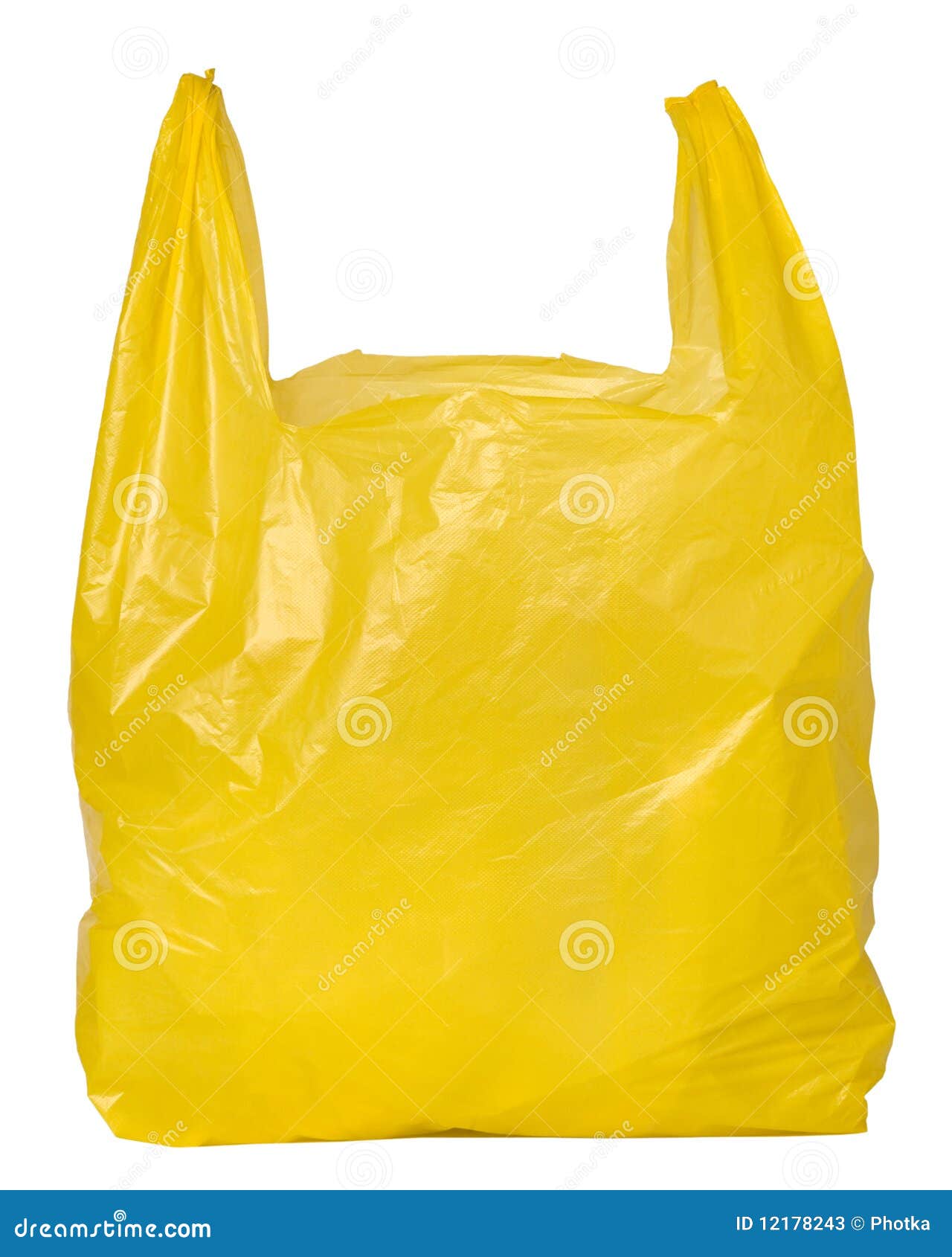 yellow plastic bag