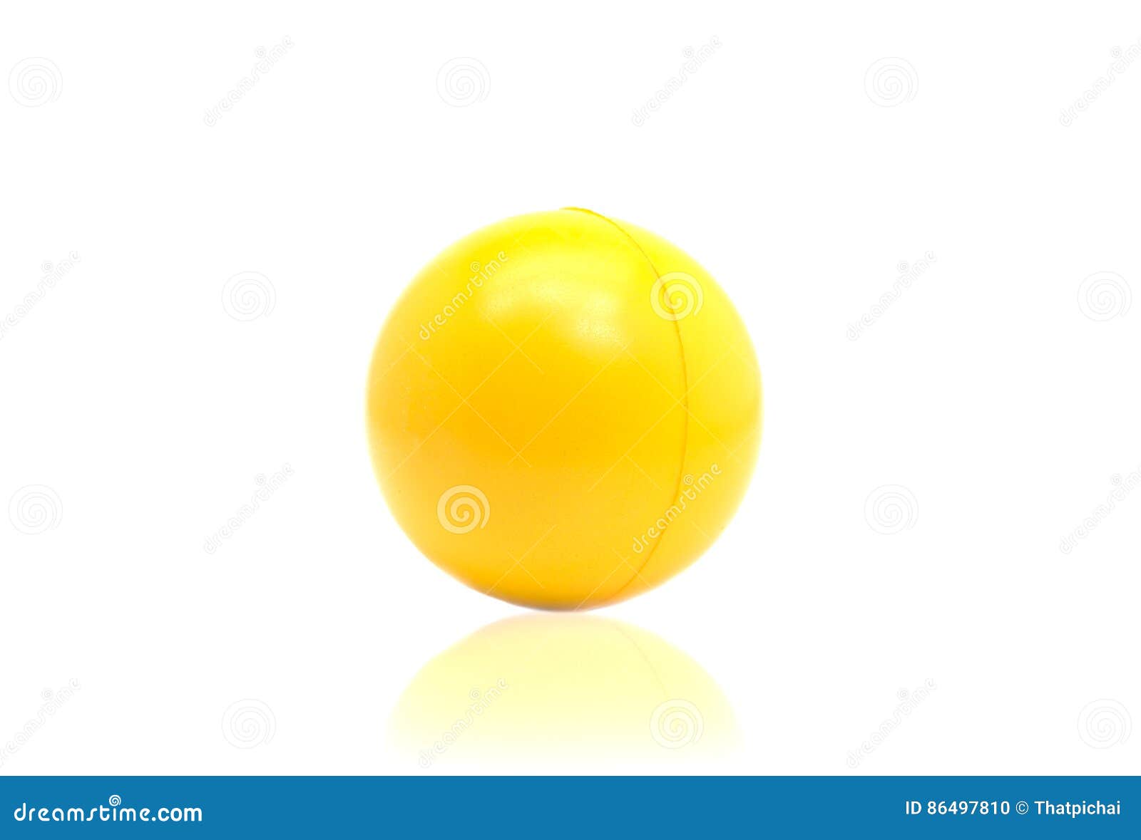 Yellow Plastic Ball Isolated on White Background Stock Photo Image of