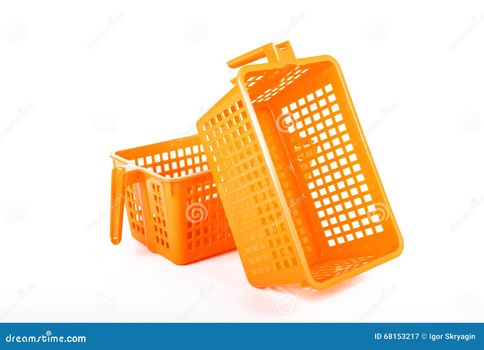 Yellow plastic basket stock image. Image of shop, container 68153217