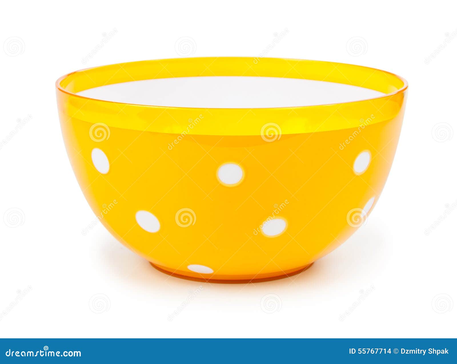 Yellow Plastic Bowl Isolated on White Background Stock Photo Image of